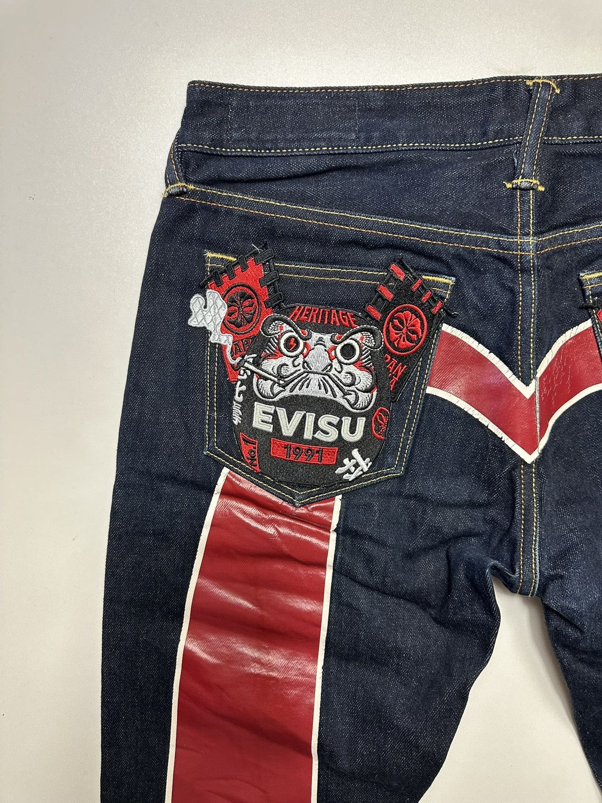 Evisu Vintage Evisu Big Daicock Selvedge Jeans Size US 31 - 3 Thumbnail