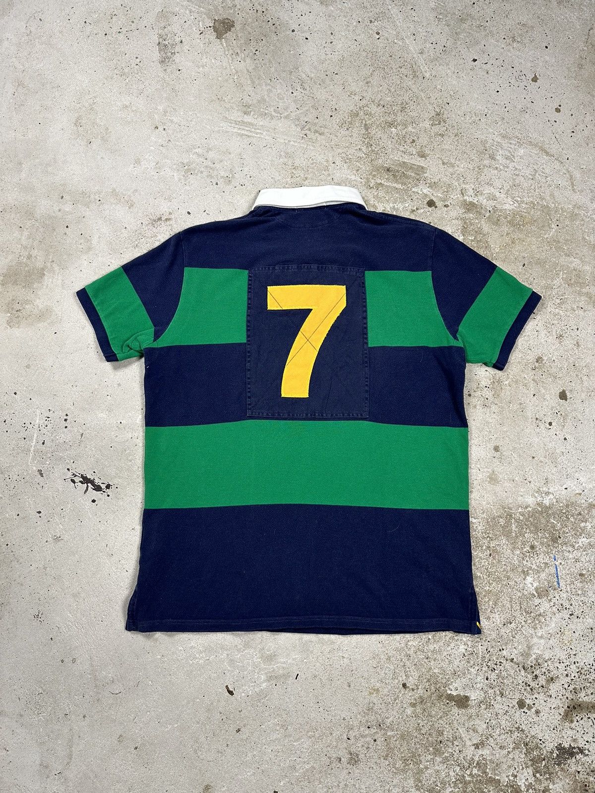 Polo Ralph Lauren Vintage Y2K Polo Ralph Lauren #7 Bleeker Striped Polo Tee Size US XL / EU 56 / 4 - 3 Thumbnail