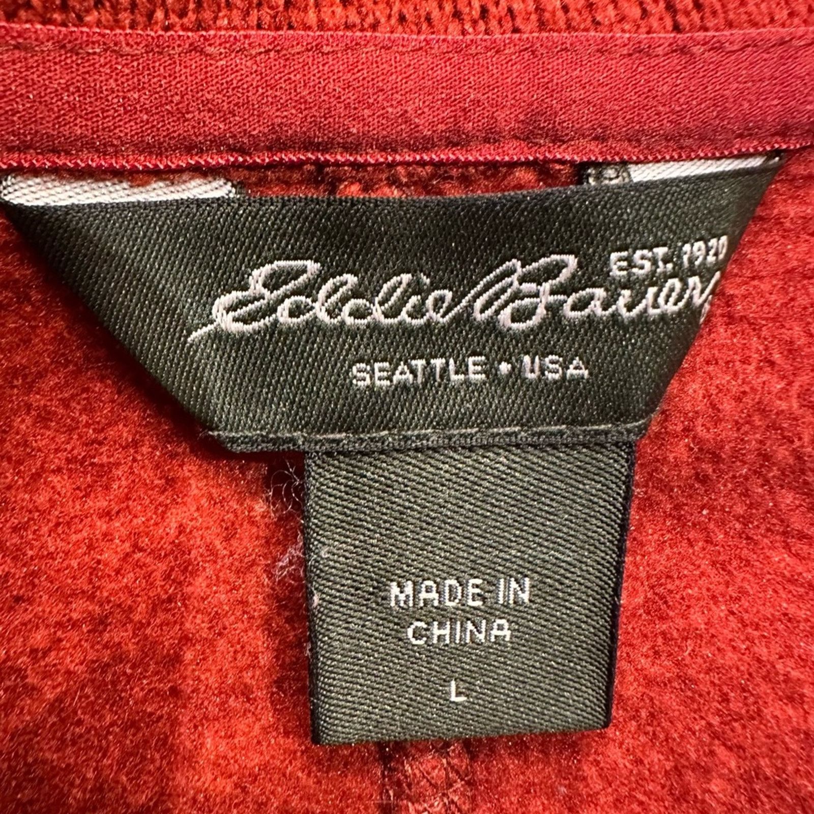 Eddie Bauer Eddie Bauer Mens Size Large Rust Quarter-Zip Pullover Size US L / EU 52-54 / 3 - 4 Thumbnail