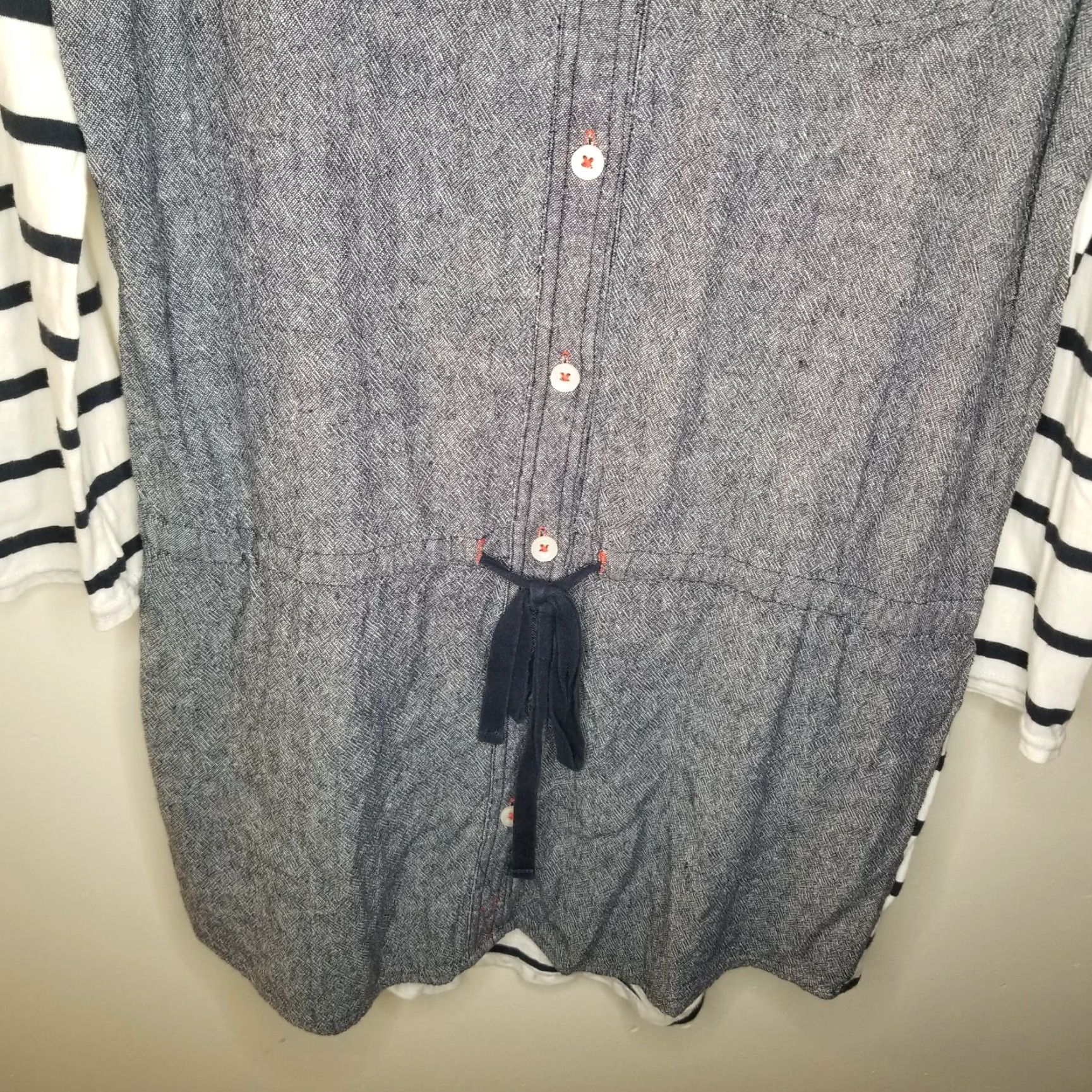 Vintage 9-H15 STCL Womens Shirt Dress Long Sleeve Button Up Size M Blue White Size M / US 6-8 / IT 42-44 - 2 Thumbnail