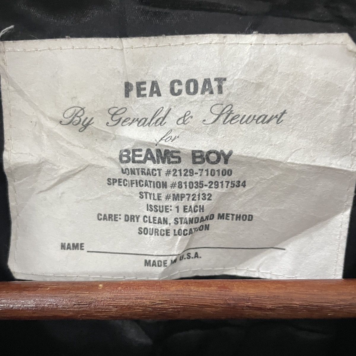 Beams Plus Vintage 90s Beams Boy Pea Coat Jacket Size US XS / EU 42 / 0 - 6 Thumbnail