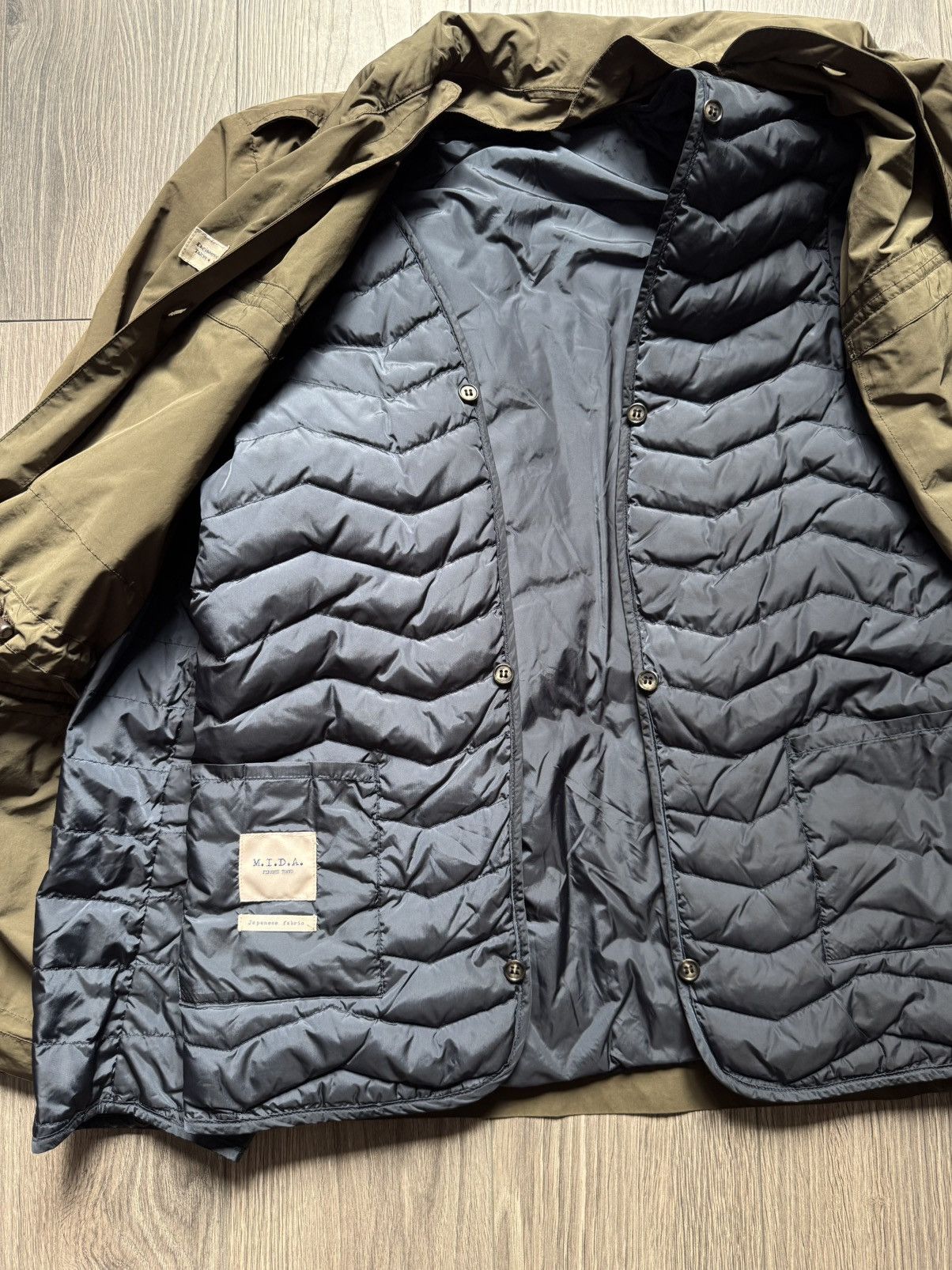 Beams Japan M.I.D.A x Beams Japan Olive Nylon Short M-65 2 in1 Jacket 48 Size US M / EU 48-50 / 2 - 9 Thumbnail