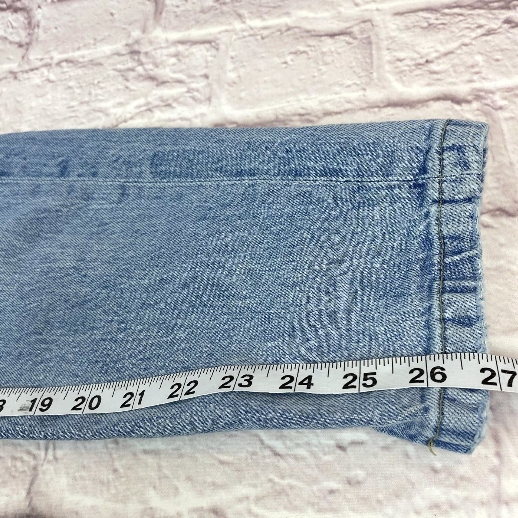 Zara Zara Jeans Womens 4 Blue High Rise Straight Leg Denim Classic Casual 36 26W EUC Size 27" / US 4 / IT 40 - 6 Thumbnail