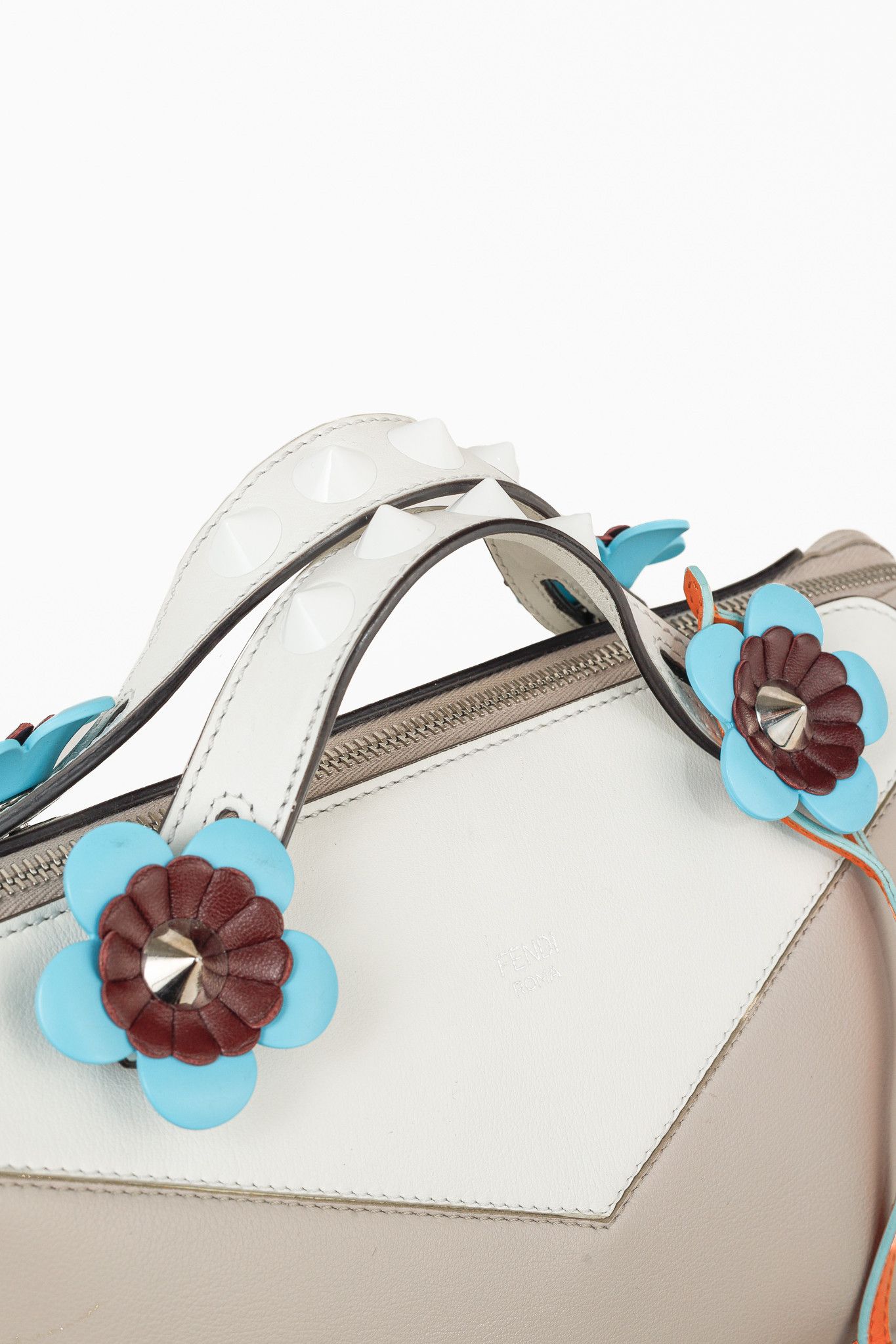 Fendi Fendi Flowerland By The Way Vitello Dolce Studded Bag Size ONE SIZE - 8 Thumbnail
