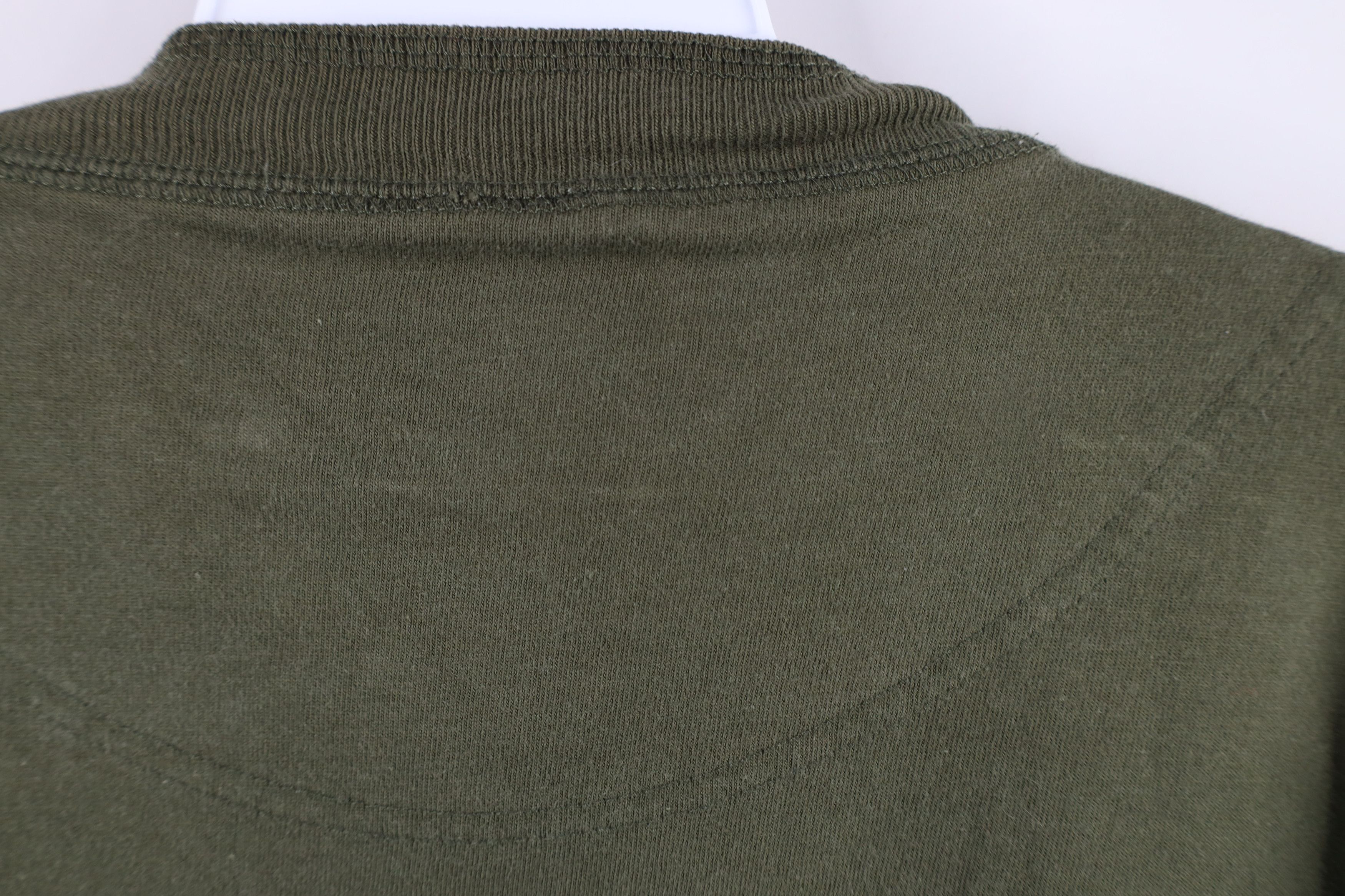 Vintage Vintage 90s Streetwear Long Sleeve Henley T-Shirt Olive Size US XL / EU 56 / 4 - 9 Thumbnail