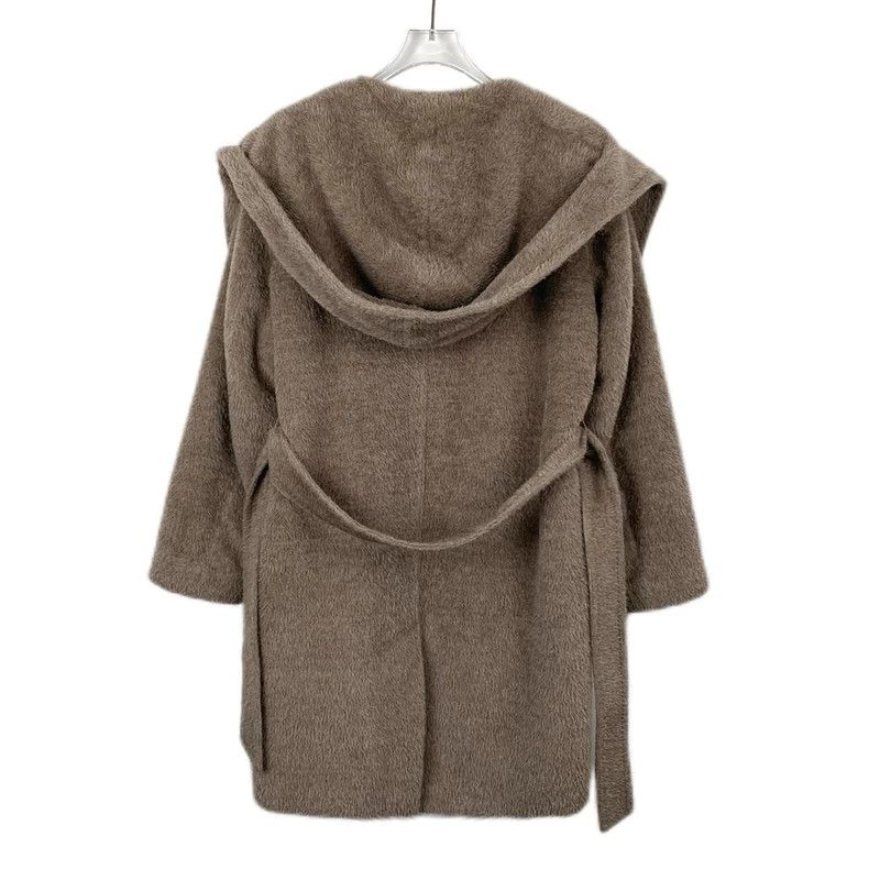 Max Mara Max Mara Coffee Alpaca Blended Wool Coat Size M / US 6-8 / IT 42-44 - 2 Thumbnail