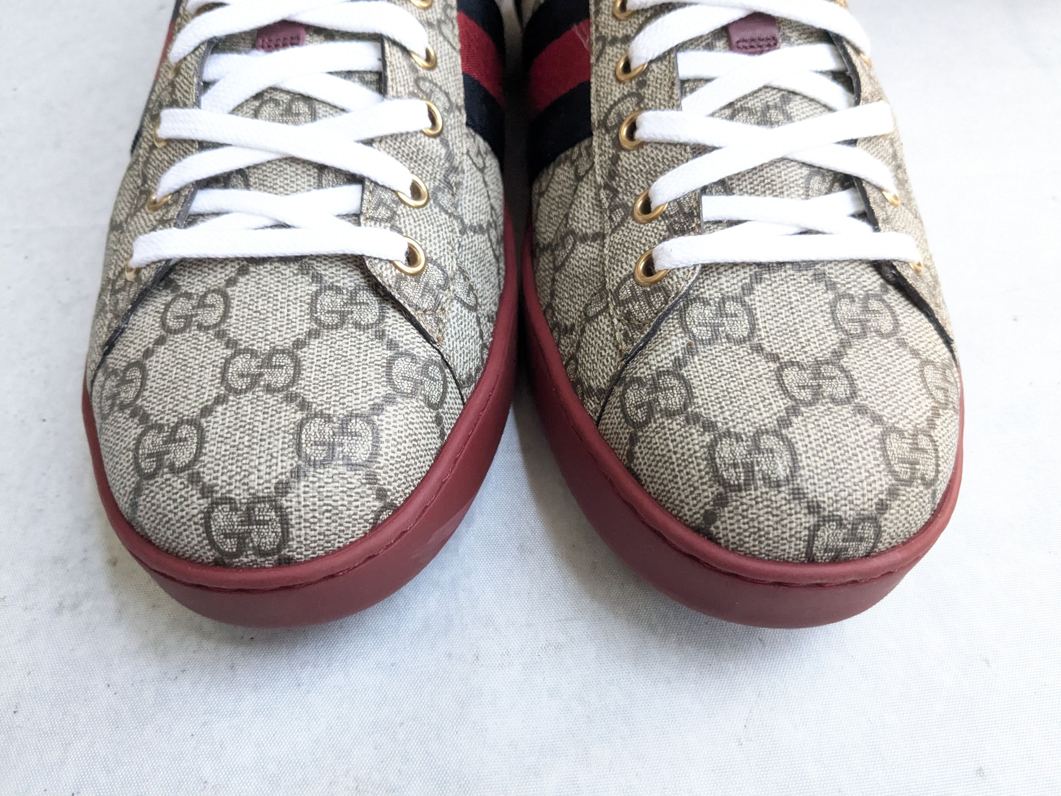 Gucci Gucci Ace Supreme Sneakers 12.5 Monogram Canvas Logo GG Size US 12.5 / EU 45-46 - 3 Thumbnail