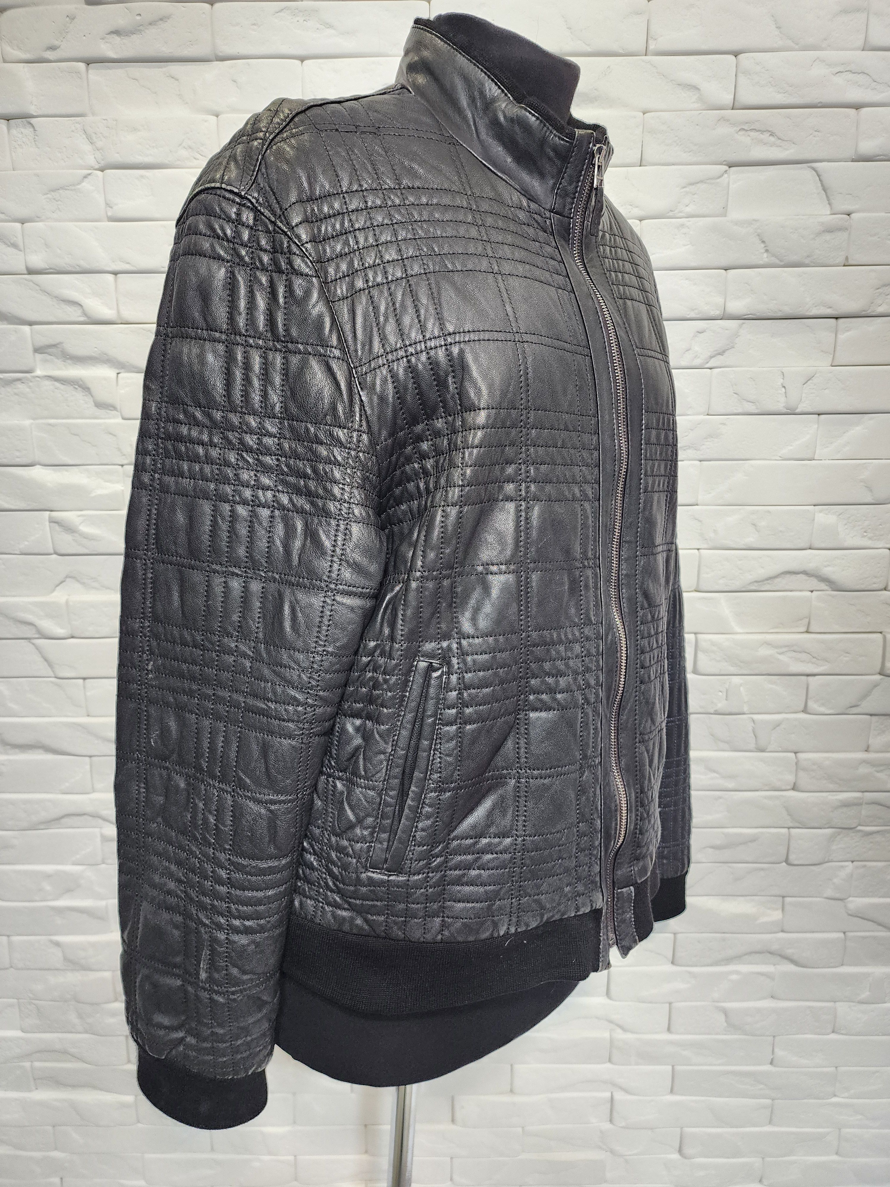 Genuine Leather Men's Black Leather Jacket: Metal Zipper Size US L / EU 52-54 / 3 - 3 Thumbnail