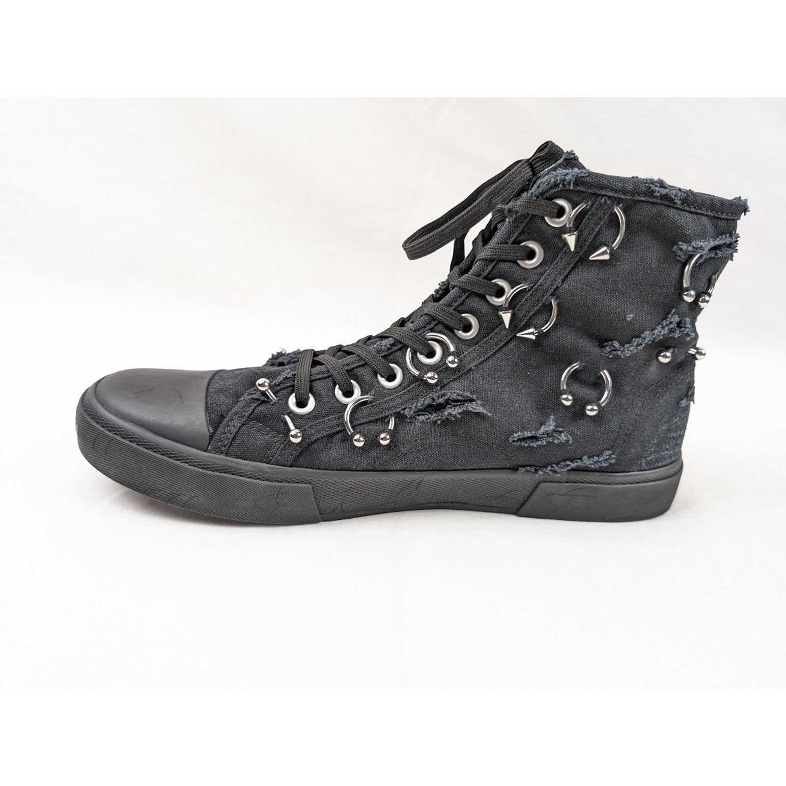 Balenciaga o1rshd1 Destroy Paris High Top Sneakers in Black Size US 9 / EU 42 - 7 Thumbnail