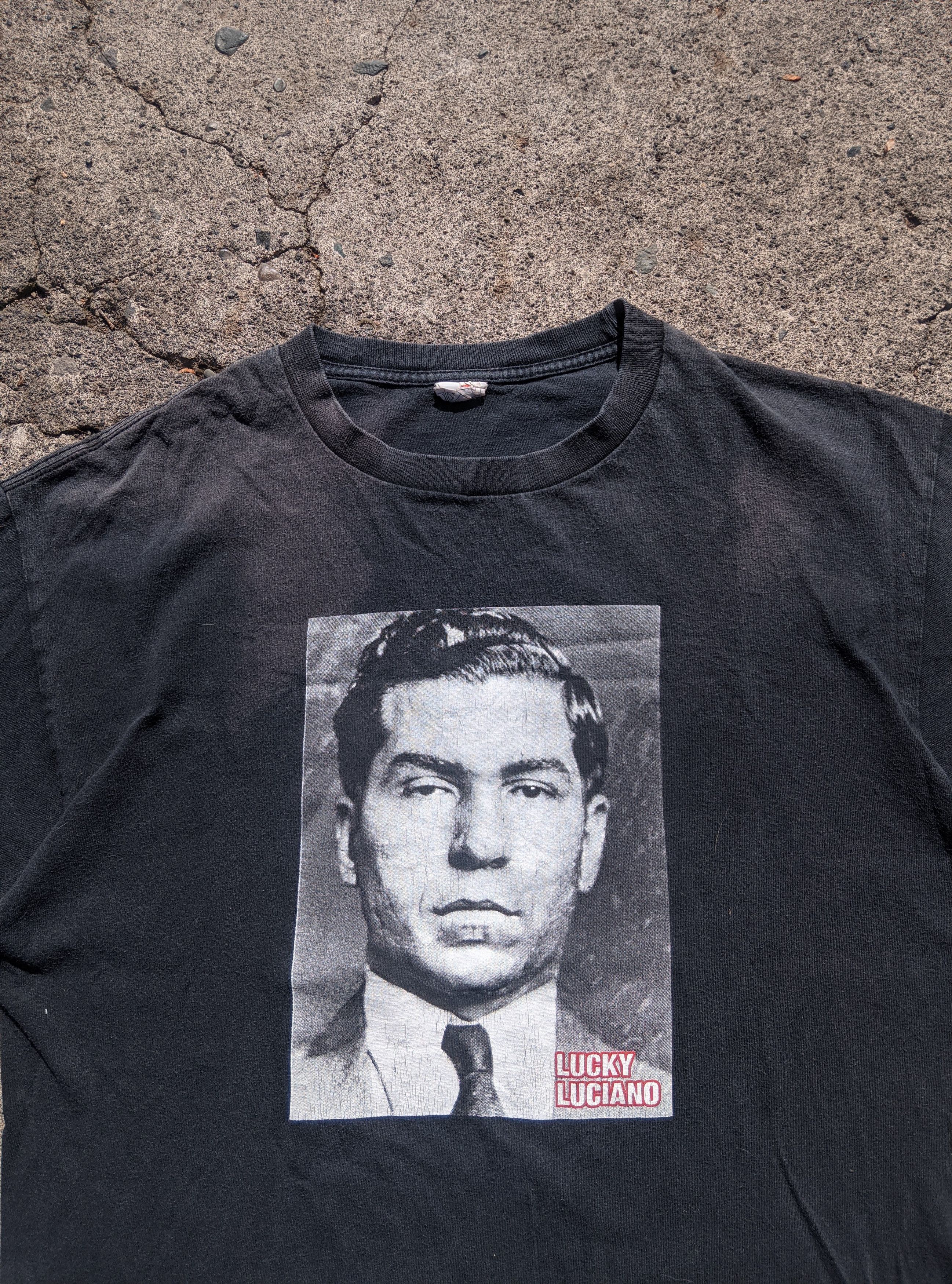 Vintage Vintage 2000s lucky luciano Mob mafia t shirt Size US L / EU 52-54 / 3 - 2 Thumbnail