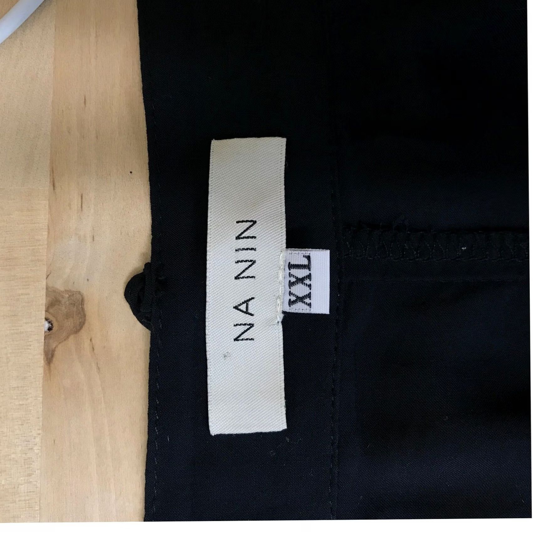 Vintage Na Nin Black Rayon Pleated Wide Leg Trousers Women XXL Made in USA – Minimalist Fashion Pants for Business, Casual & Workwear Size 40" / US 18 - 7 Thumbnail
