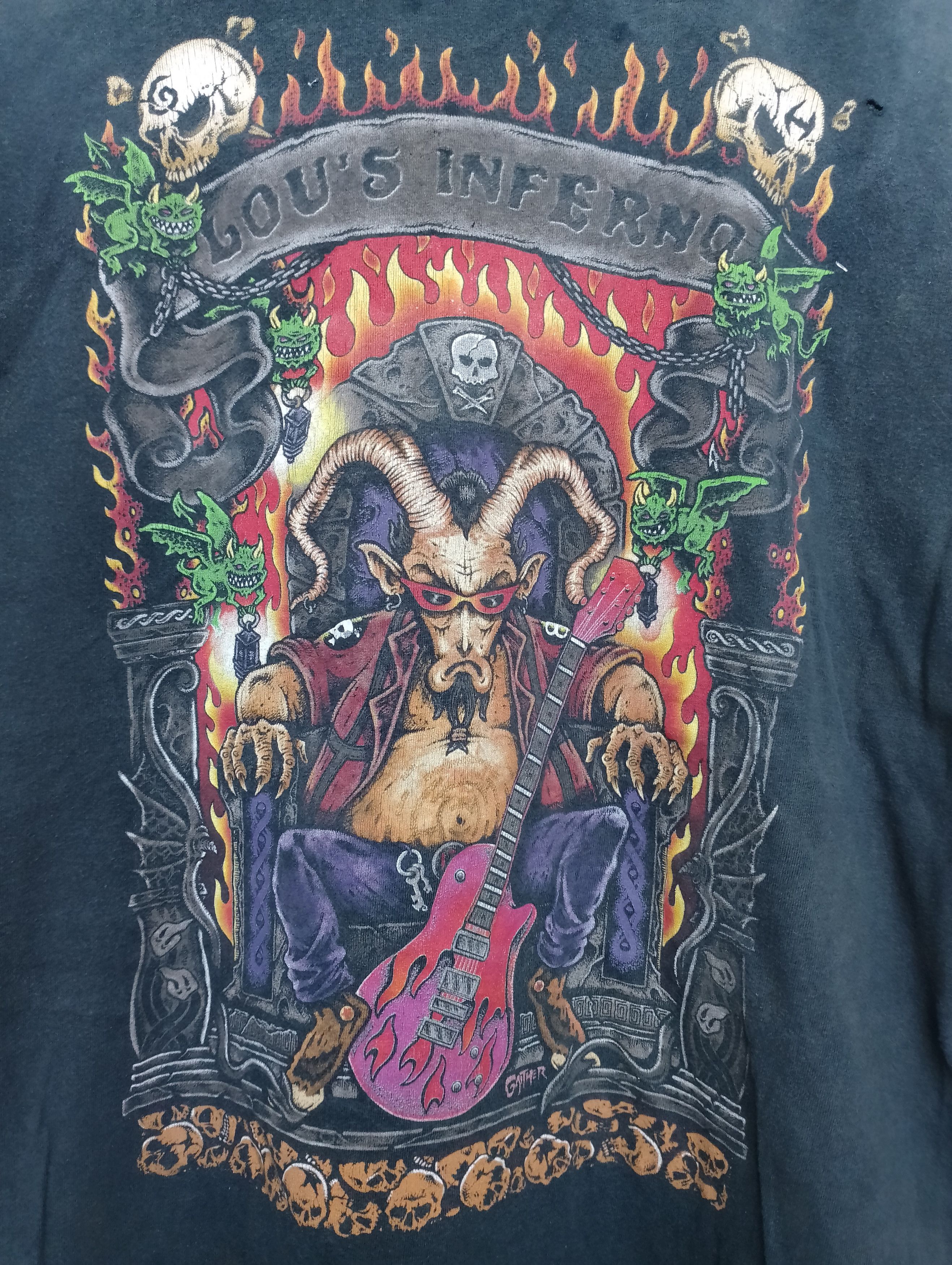 Rockstar Games GUITAR HERO LOU'S INFERNO DEVIL Y2K TEE Size US L / EU 52-54 / 3 - 10 Thumbnail