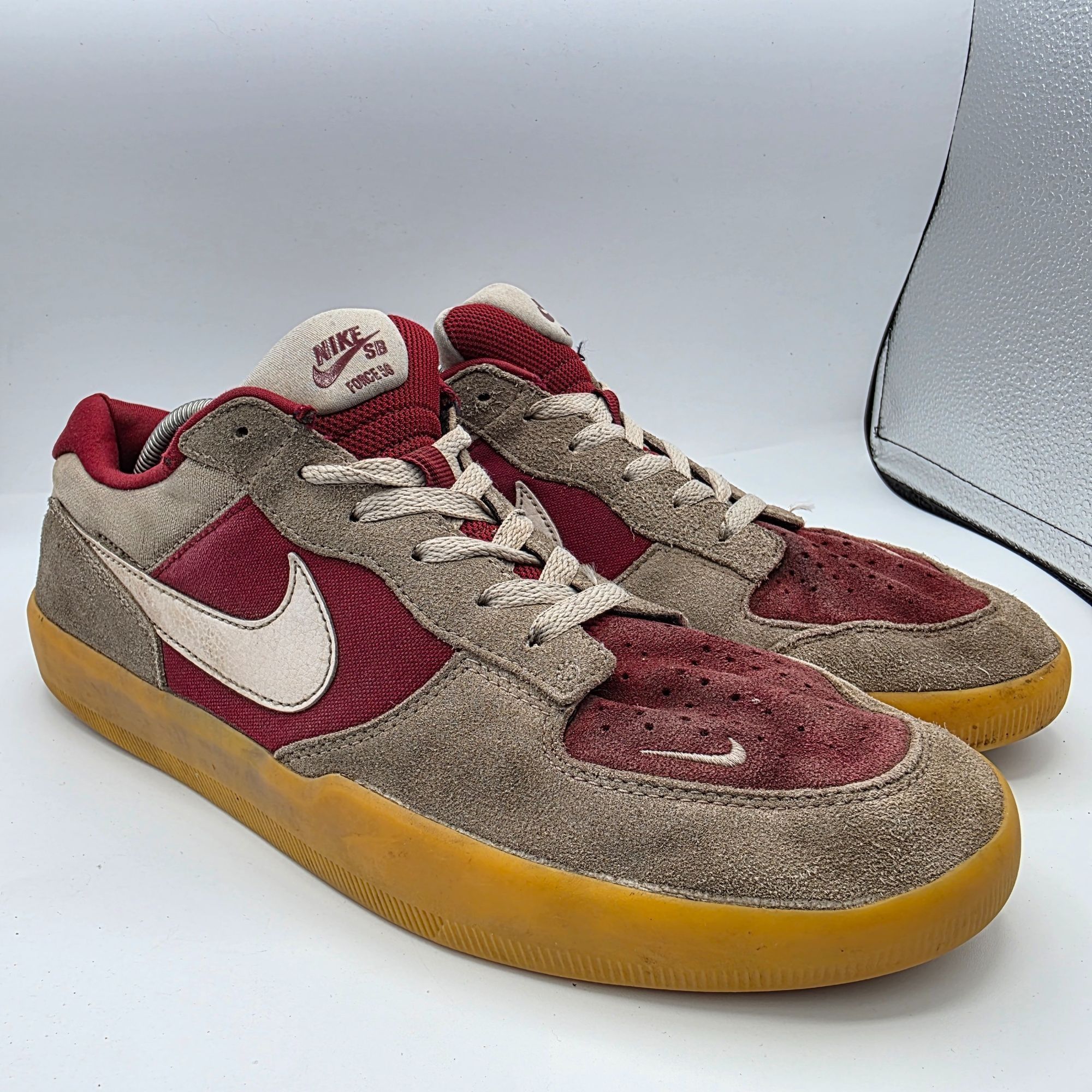 Nike Nike SB Force 58 Team Red Gum Light Brown Mens Size 11.5 Sne Size US 11.5 / EU 44-45 - 1 Thumbnail