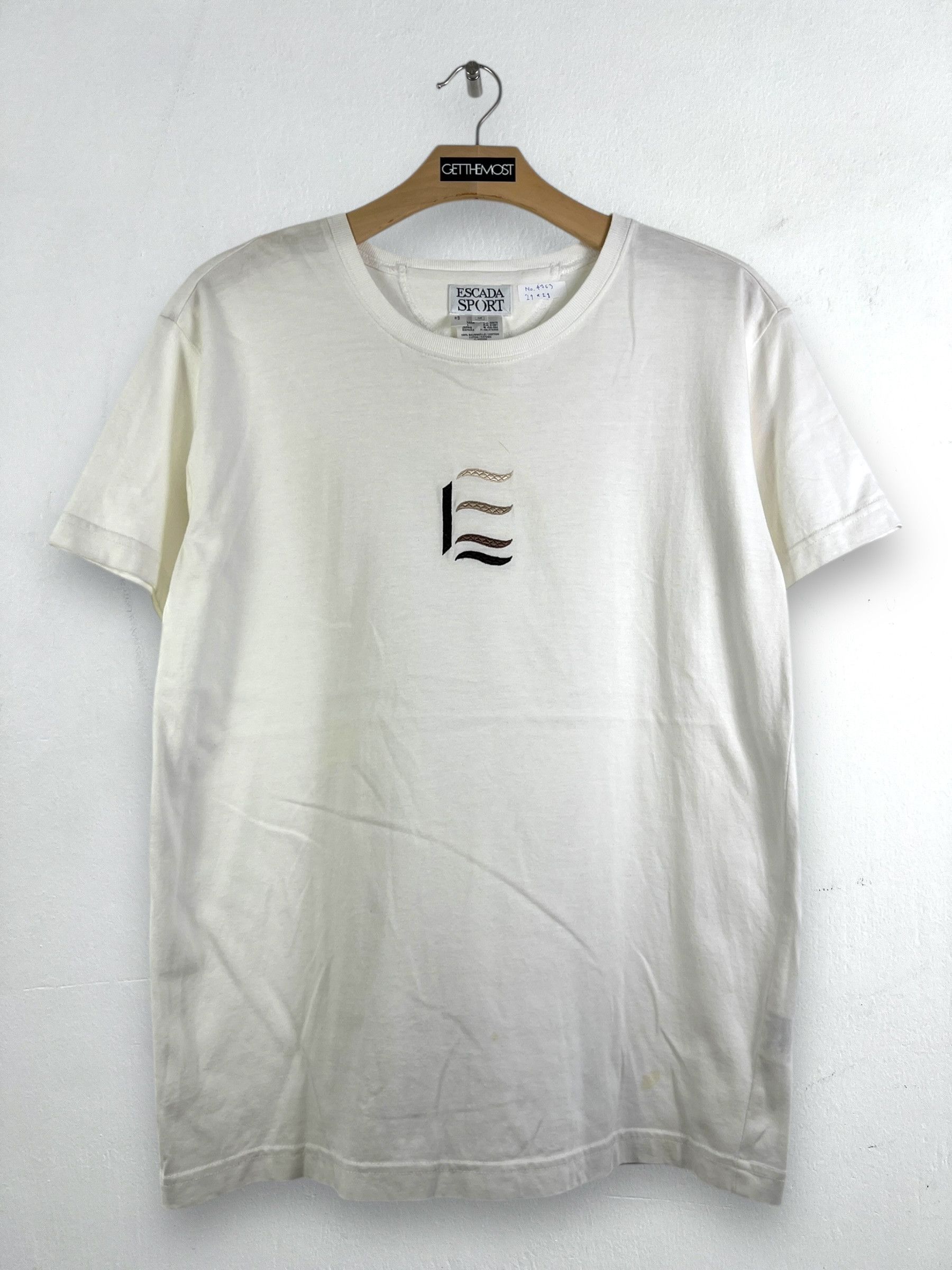 Escada × Escada Sport No.4763 Escada Sport Embroidery Box Logo Tee (M) Size US M / EU 48-50 / 2 - 1 Thumbnail