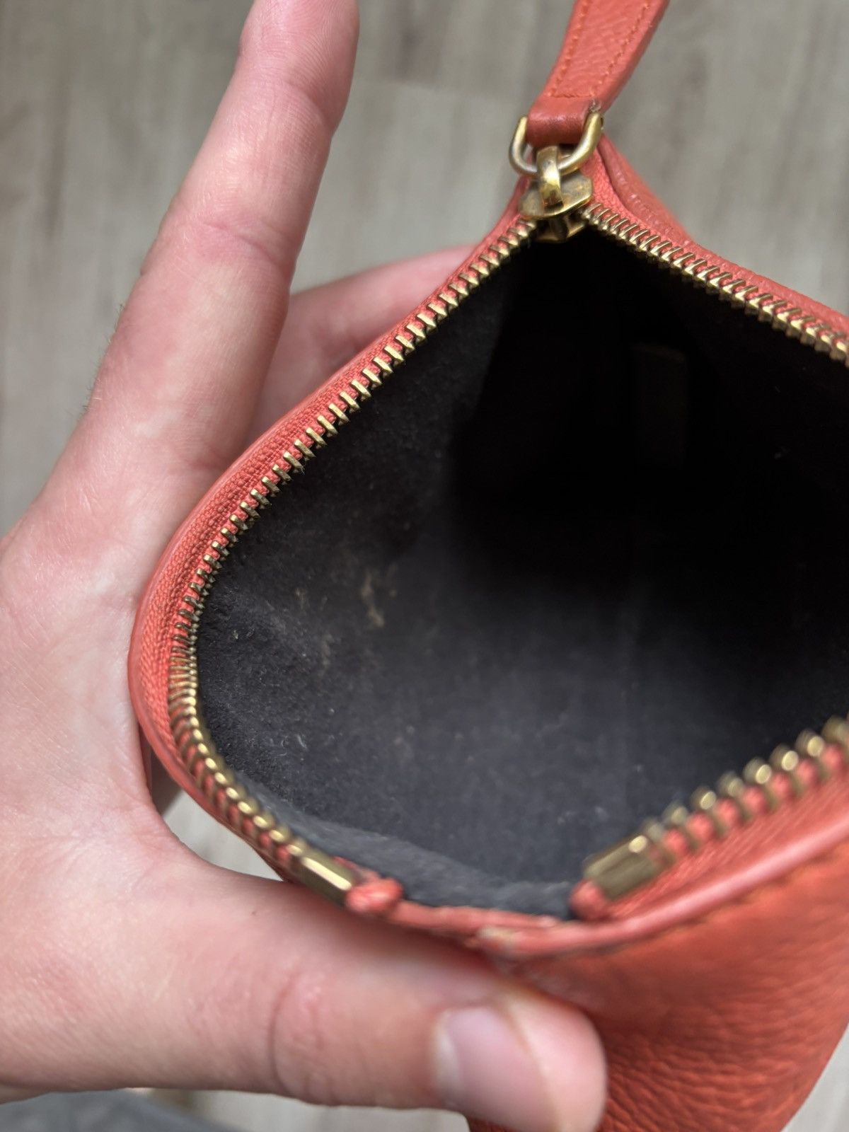 Burberry Burberry Orange Grain Leather Cosmetic Pouch – ROSCROM215CR Size ONE SIZE - 15 Thumbnail