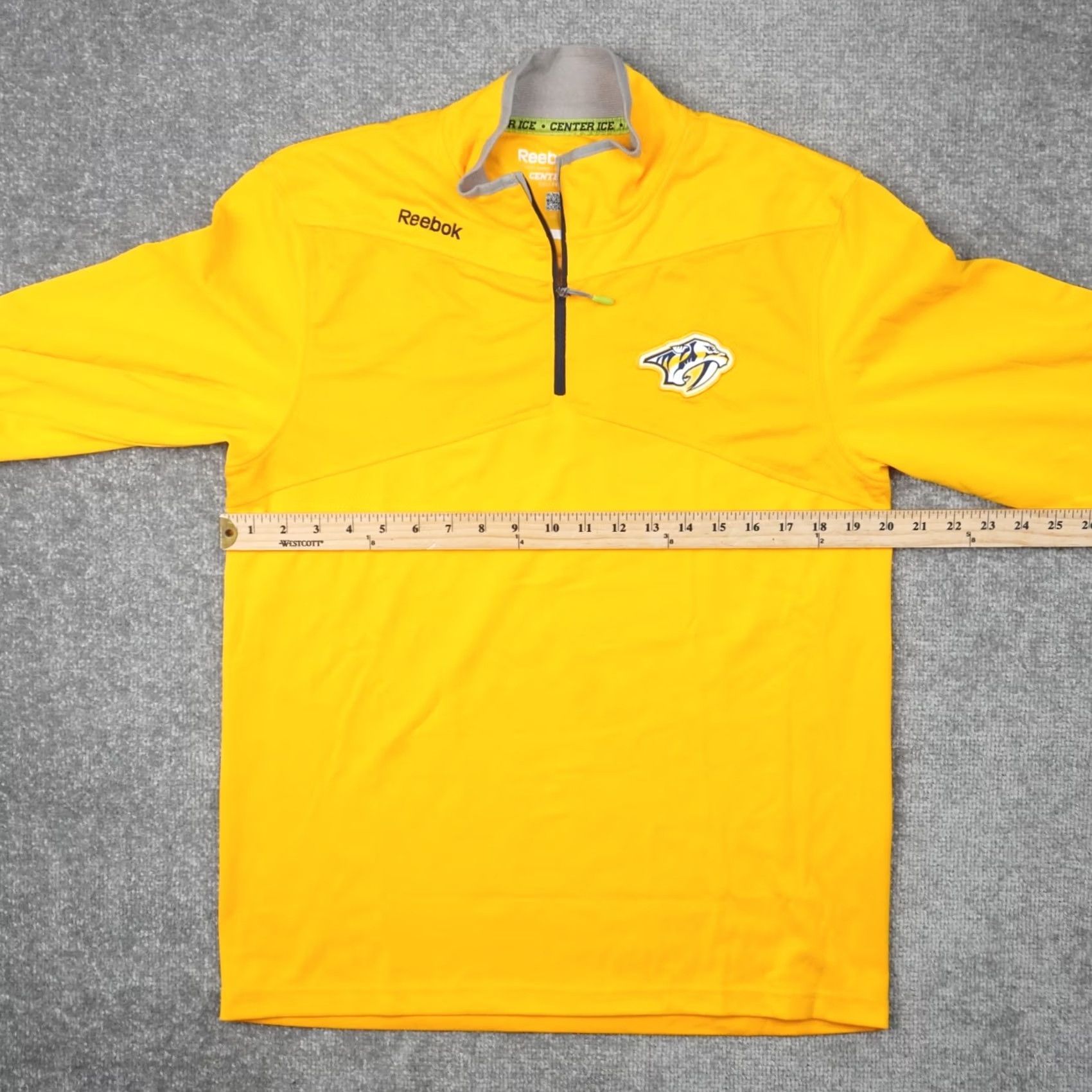 Reebok Reebok Nashville Predators Mens M Yellow Long Sleeve Athletic Shirt Size US M / EU 48-50 / 2 - 4 Thumbnail