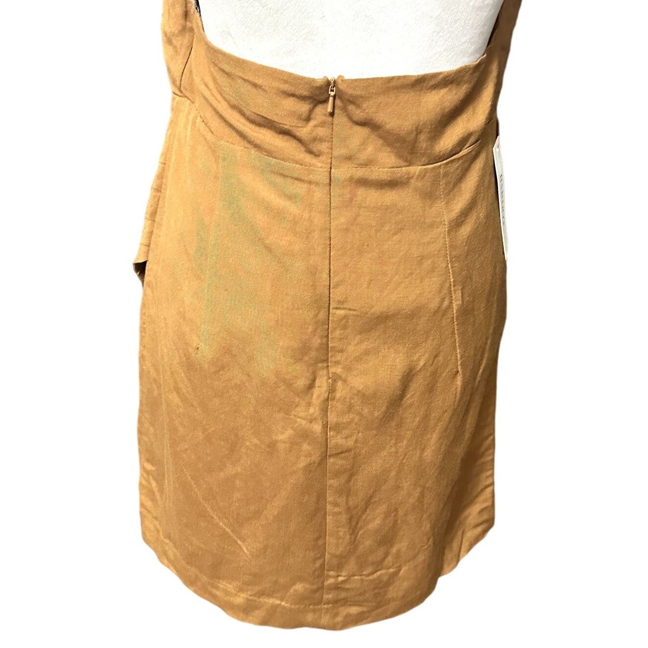 Other Bardot Mini Dress Linen Goddess Halter Backless Brown M NWT Size M / US 6-8 / IT 42-44 - 7 Thumbnail