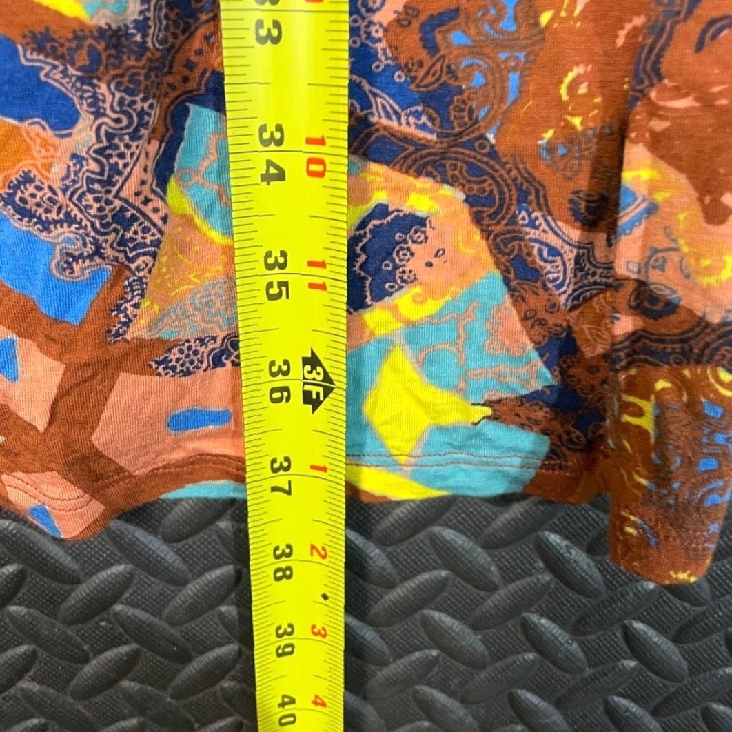 Tibi Tibi New York Dress Women Brown Multi Color Geometric One Shoulder Knee Length L Large Shirt? No. Size L / US 10 / IT 46 - 6 Thumbnail
