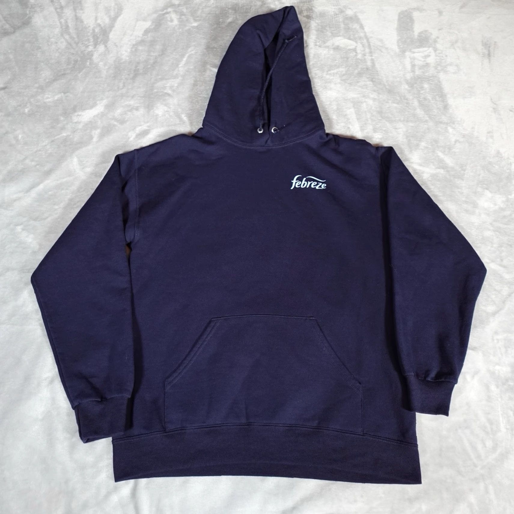 Vintage VINTAGE Febreze Hoodie Mens Medium Pullover Long Sleeve Fleece Blue Graphic Print Spring Fall Winter Size US M / EU 48-50 / 2 - 3 Thumbnail