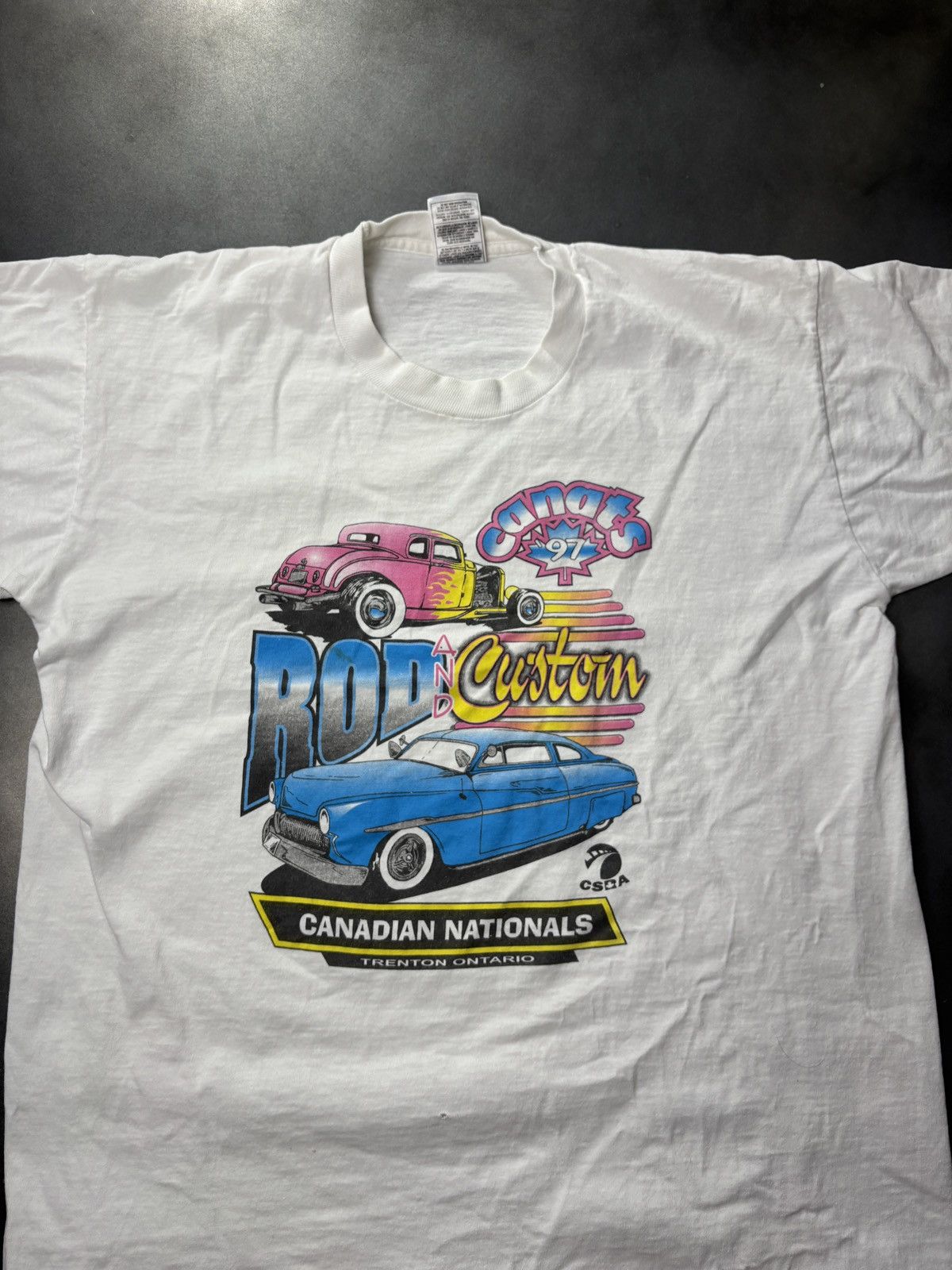 Vintage 1990s Rod and Custom Tee 90s Vintage Hot Rod Cars Harley Dav Size US M / EU 48-50 / 2 - 3 Thumbnail