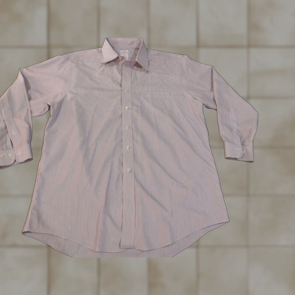 Brooks Brothers Brooks Brothers Shirt 16.5 Pink Mens Striped Classic Button Up Business Dress Shirt Size US XL / EU 56 / 4 - 1 Thumbnail