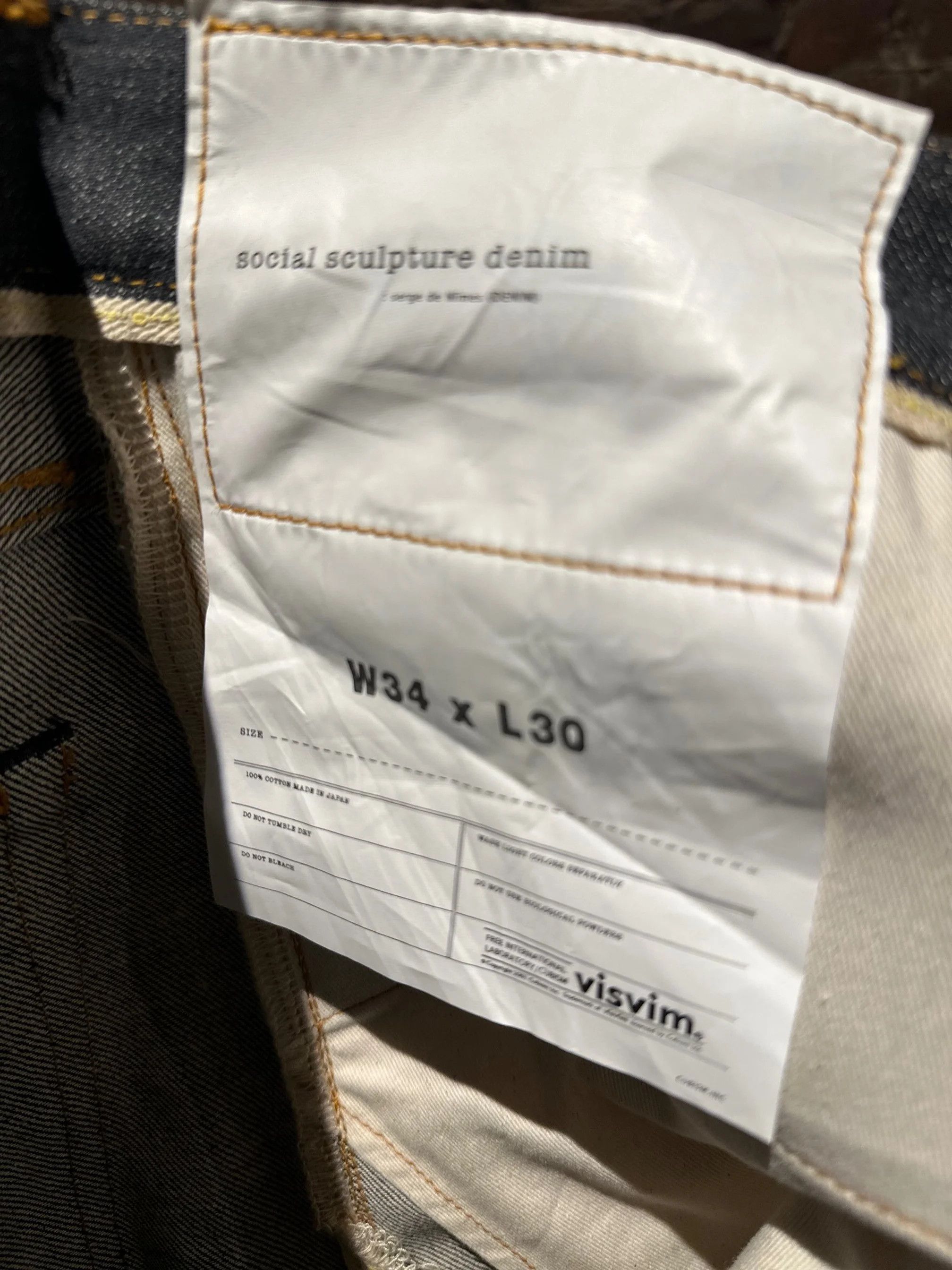 Visvim Visvim Social Sculpture Denim 01 RAW (Unwashed) — W34 x L30 Size US 34 / EU 50 - 7 Thumbnail