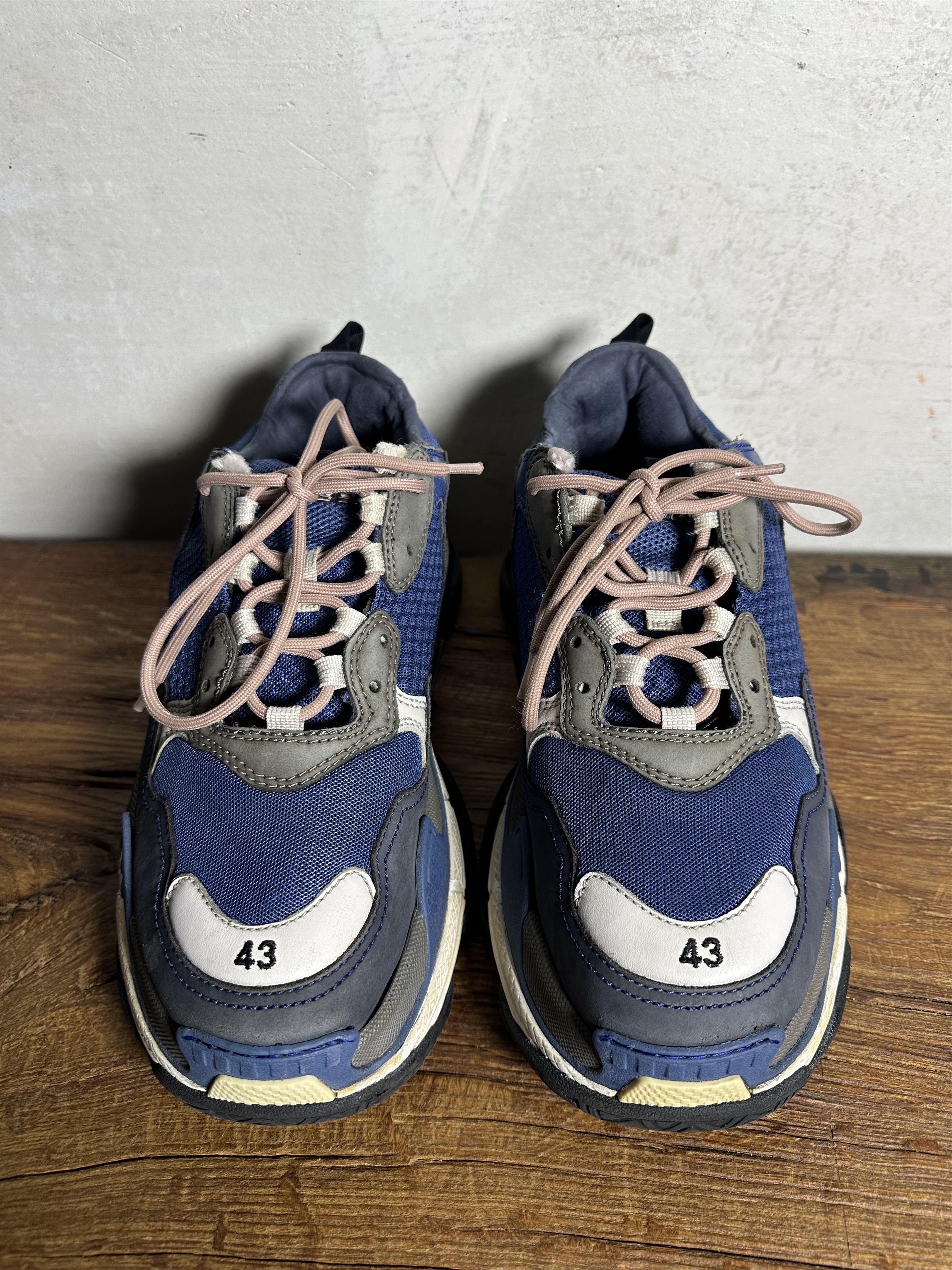 Balenciaga Balenciaga Balenciaga Triple S Nylon Blue Nylon Sneakers Size US 10 / EU 43 - 8 Thumbnail