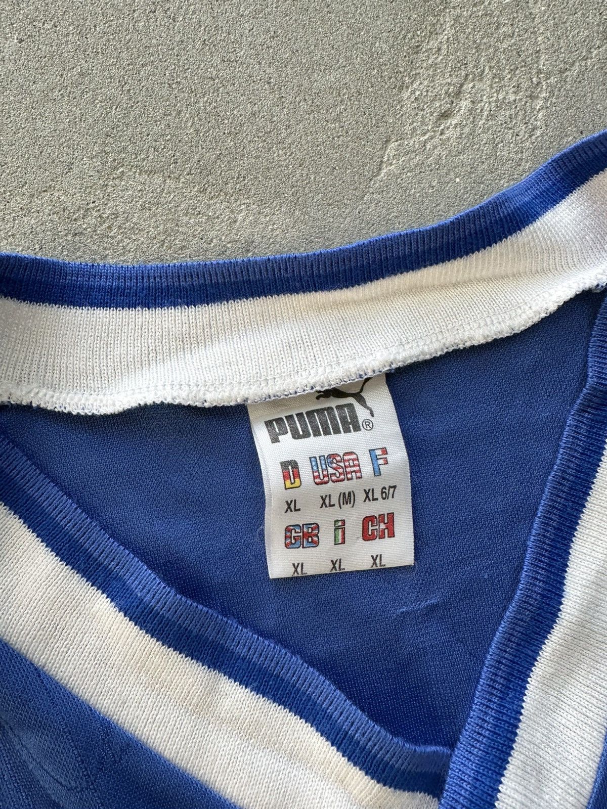 Diadora × Vintage Vintage Puma FC Azzurri Italy t shirt Jersey Size US XL / EU 56 / 4 - 3 Thumbnail