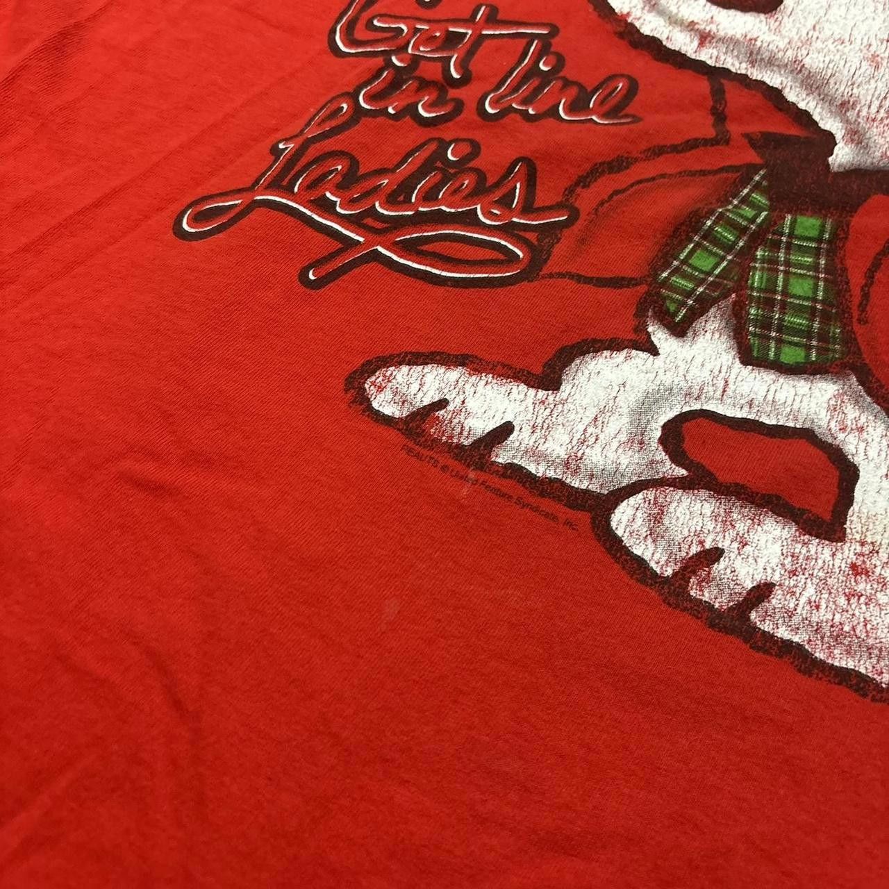 Peanuts vintage snoopy get in line ladies Christmas t shirt 00s XL Size US XL / EU 56 / 4 - 4 Thumbnail