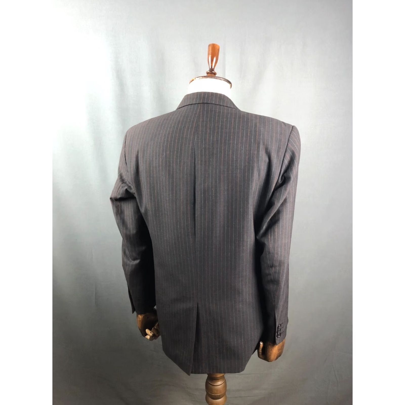 Suitsupply Suitsupply Blazer Wool Men Black Striped Size 44L - 3 Thumbnail