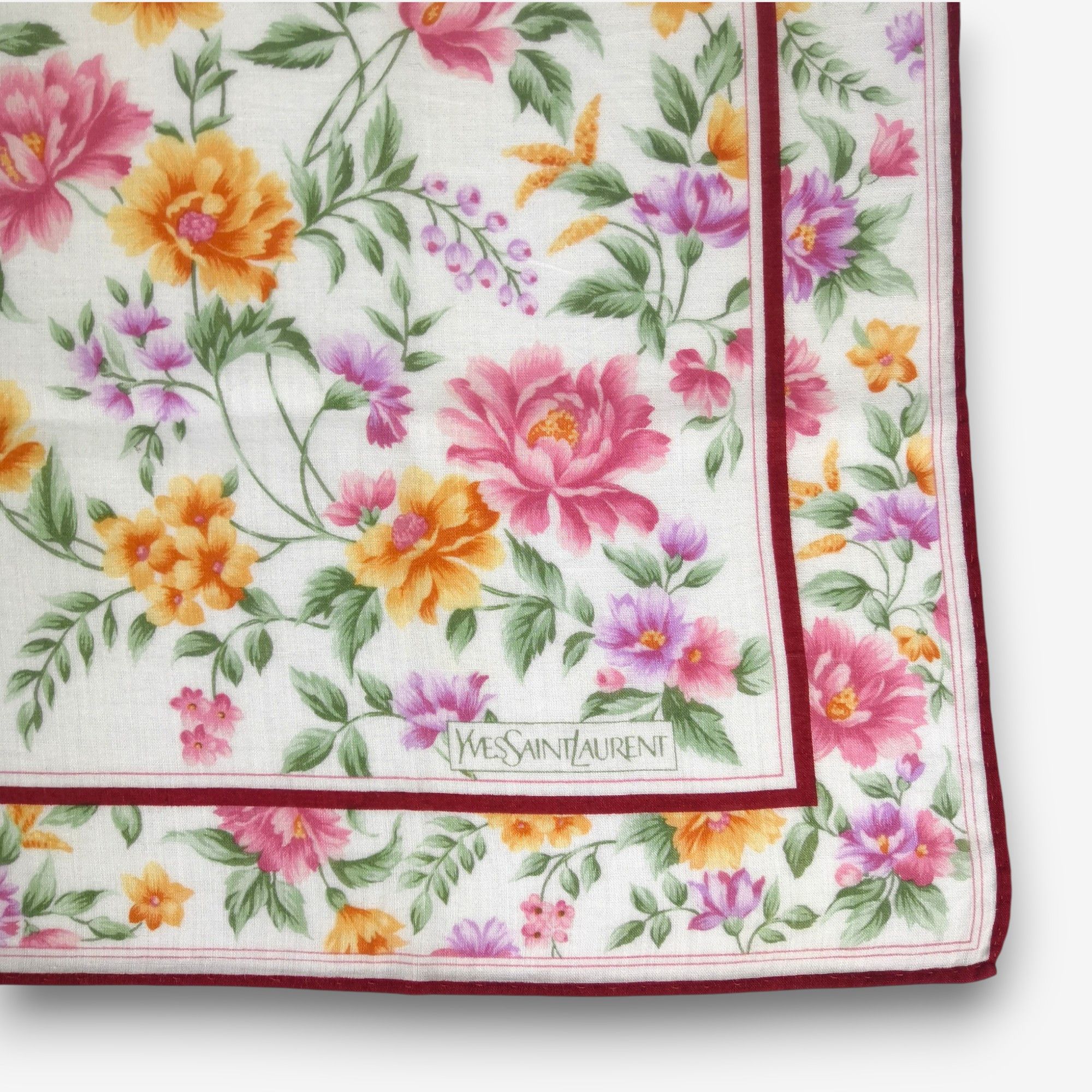 Japanese Brand Vintage Yves Saint Laurent Handkerchief Pocketsquare Bandana Size ONE SIZE - 2 Thumbnail
