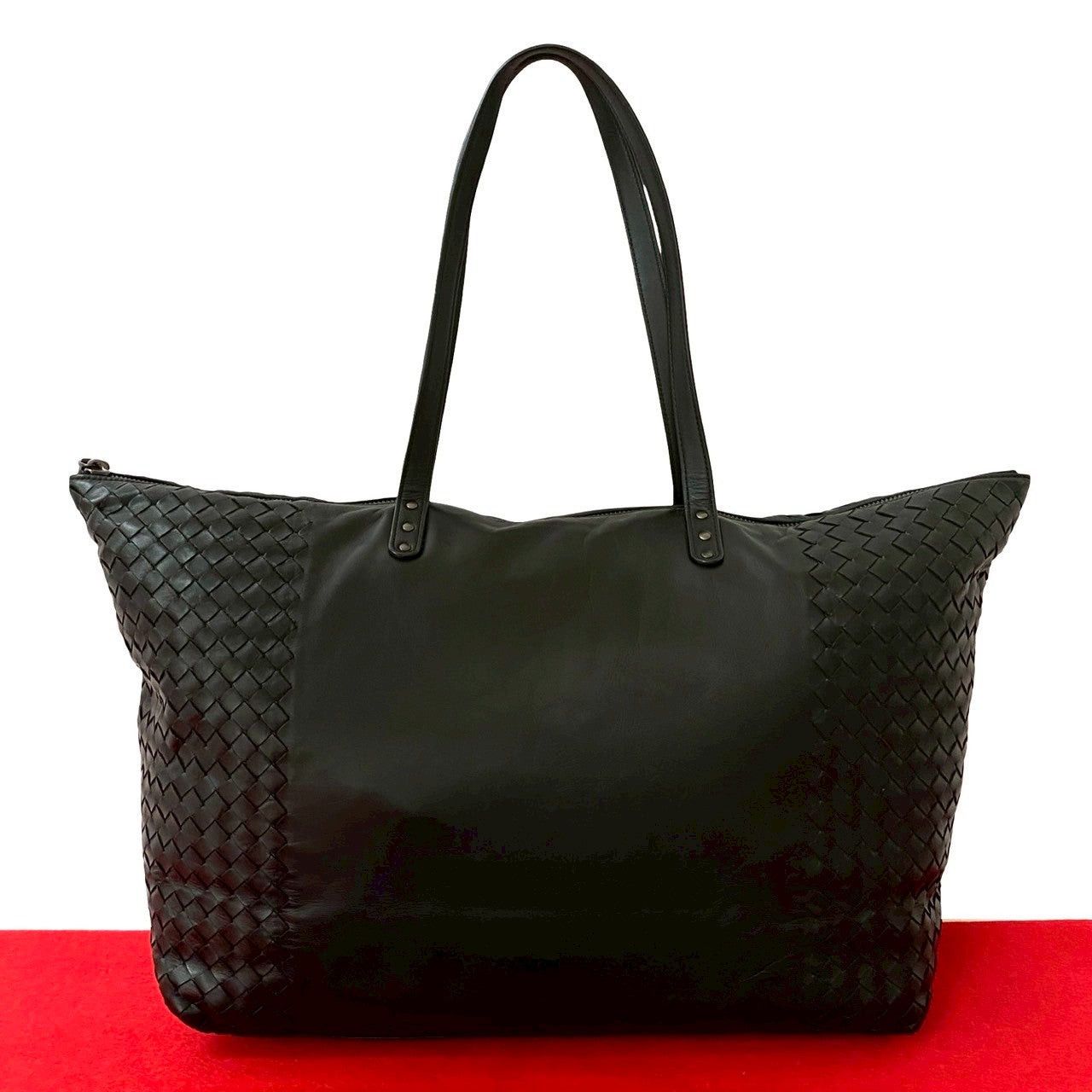 Bottega Veneta Tote Bag Black Leather, Men's