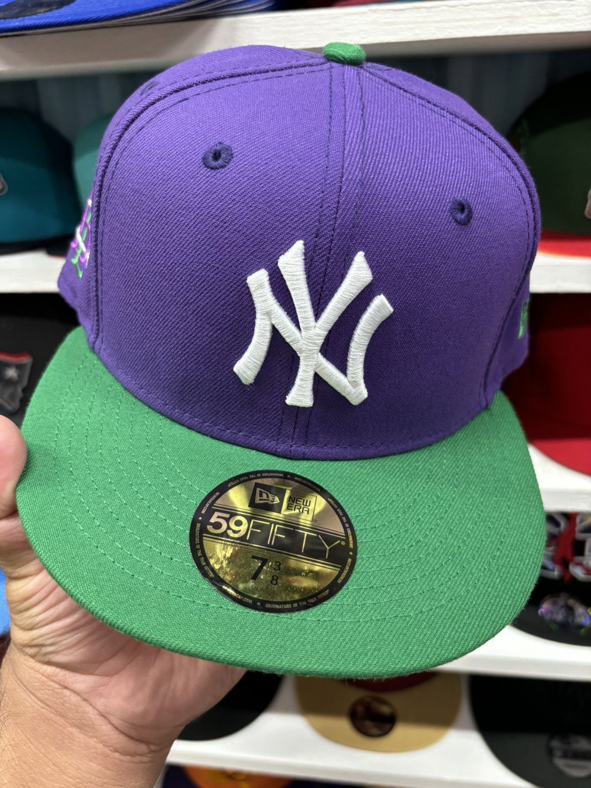 New Era Size 7 3/8 New York Yankees White 59Fifty Fitted Hat Size ONE SIZE - 2 Thumbnail