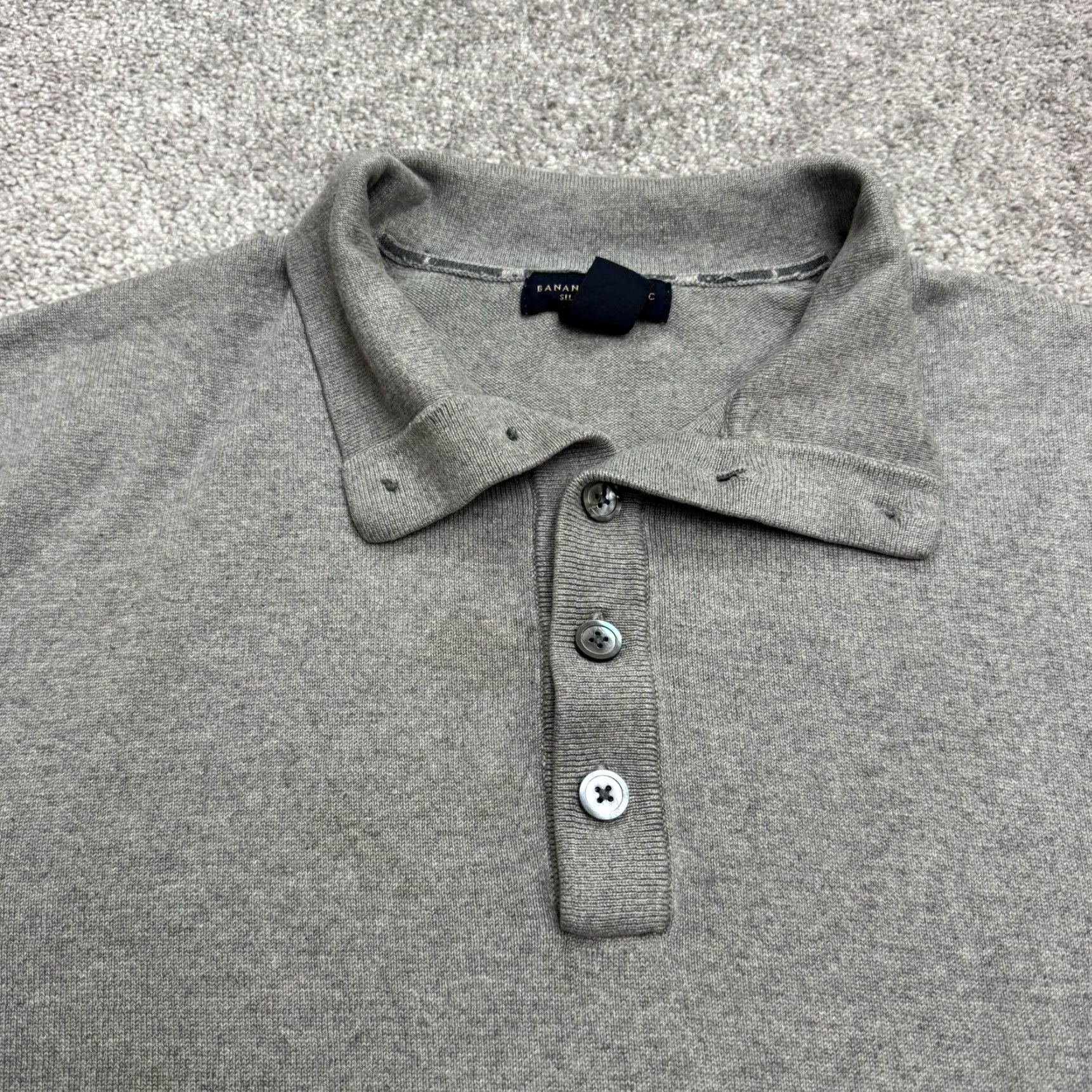 Banana Republic Banana Republic Silk Cashmere Pullover Sweater Mens XL Gray Elbowm Patches Size US XL / EU 56 / 4 - 3 Thumbnail