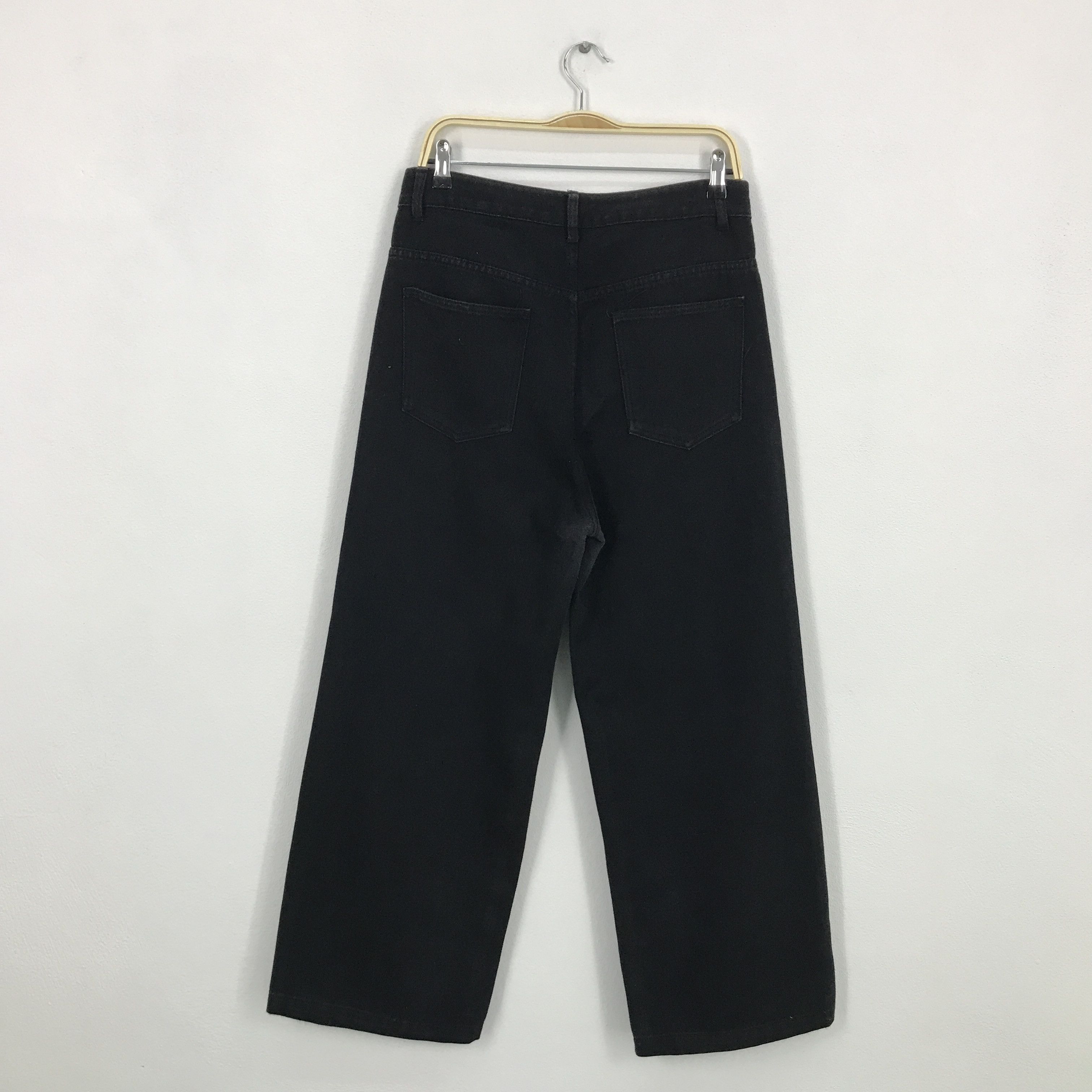 Japanese Brand Japan style classical baggy Black denim pants Size US 30 / EU 46 - 4 Thumbnail
