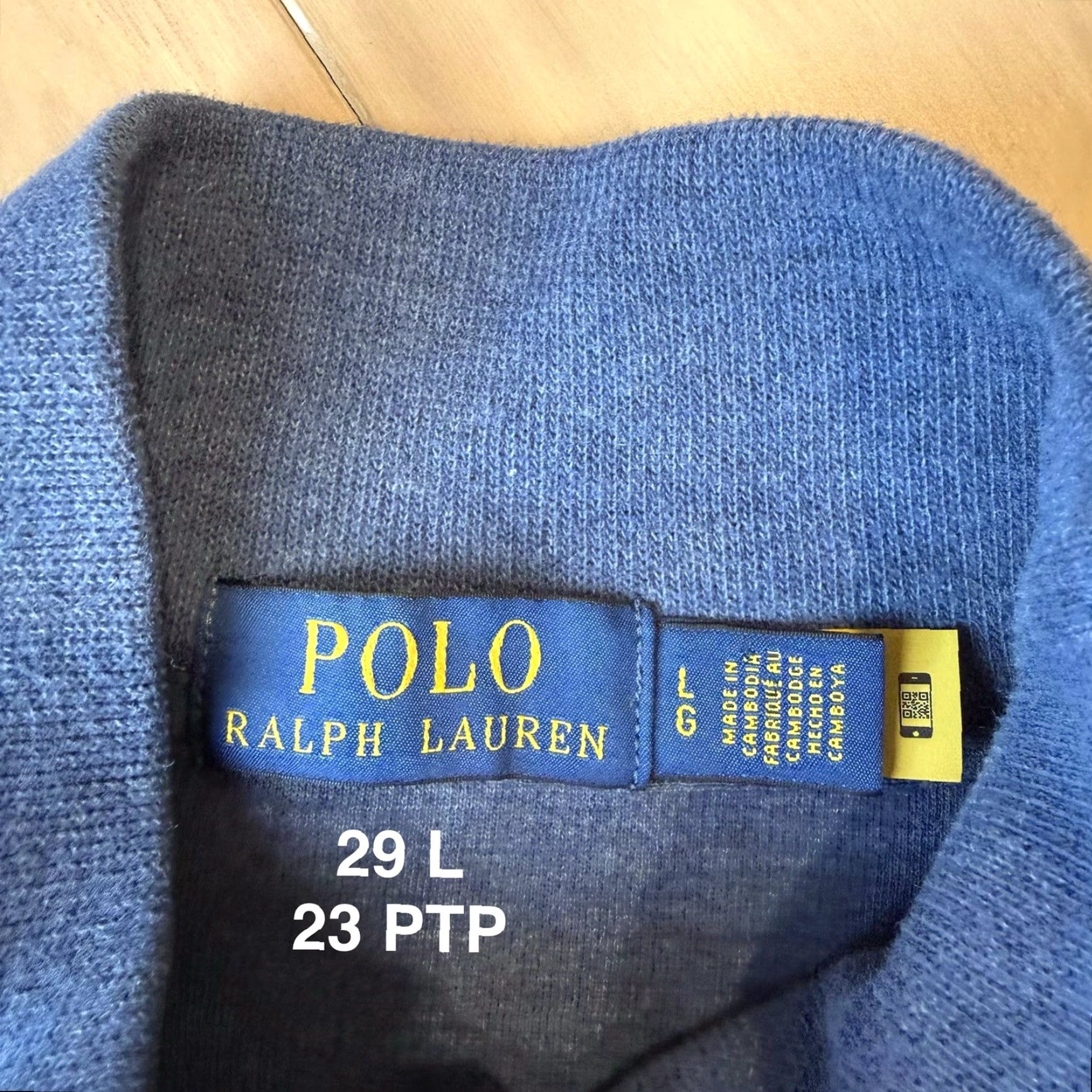 Polo Ralph Lauren Polo Ralph Lauren 1/4 Zip Sweater L Blue Cotton Pullover Minimalist New York Shirt Mens Size US L / EU 52-54 / 3 - 7 Thumbnail