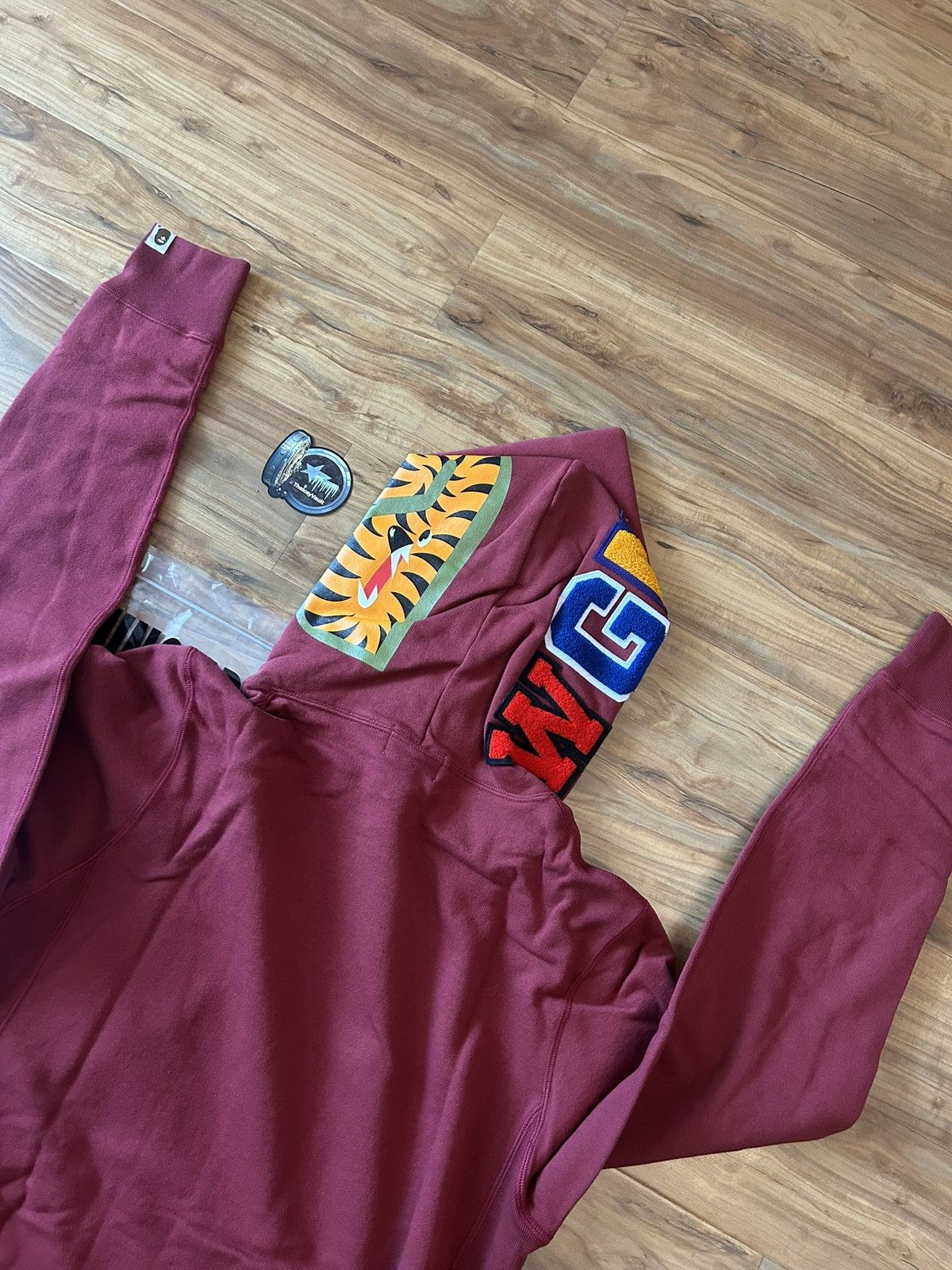 Bape STEAL Bape Burgundy Shark Pullover Hoodie Size US S / EU 44-46 / 1 - 4 Thumbnail