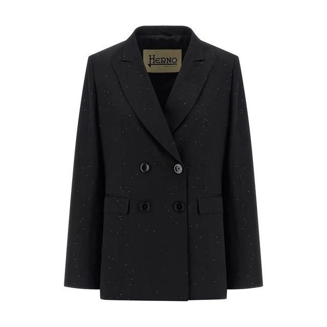 HERNO Black Micro sequin blazer Jacket New & Authentic (Wome