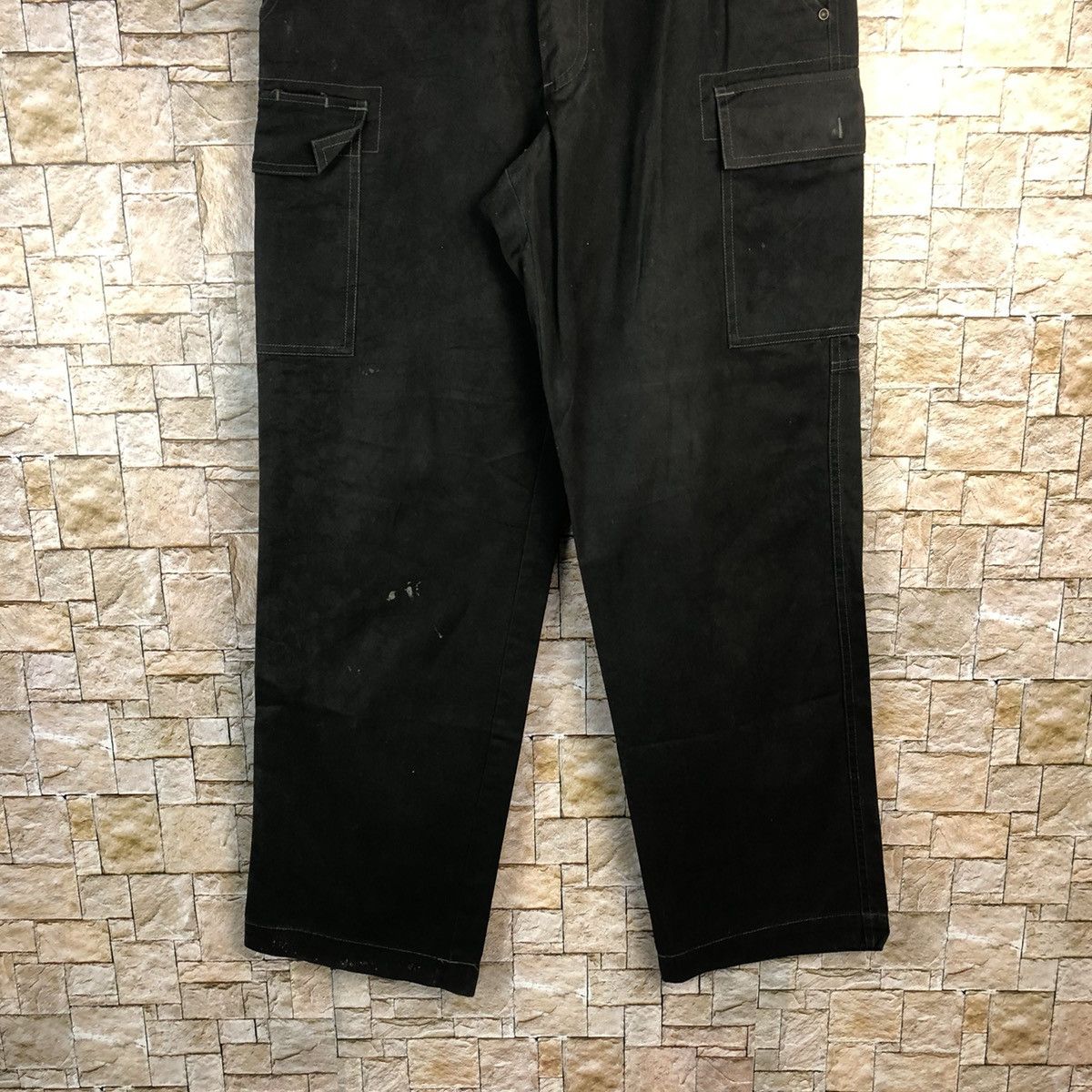 Japanese Brand Burtle Black Cargo Multipocket Pants #A599 Size US 32 / EU 48 - 3 Thumbnail