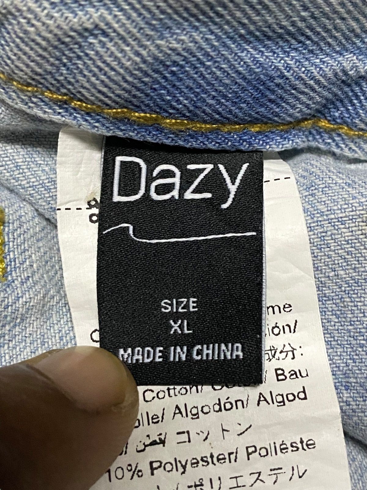 Japanese Brand Dazy Wide Leg Light Wash Jeans Minimalist Korean Style Size US 30 / EU 46 - 11 Thumbnail