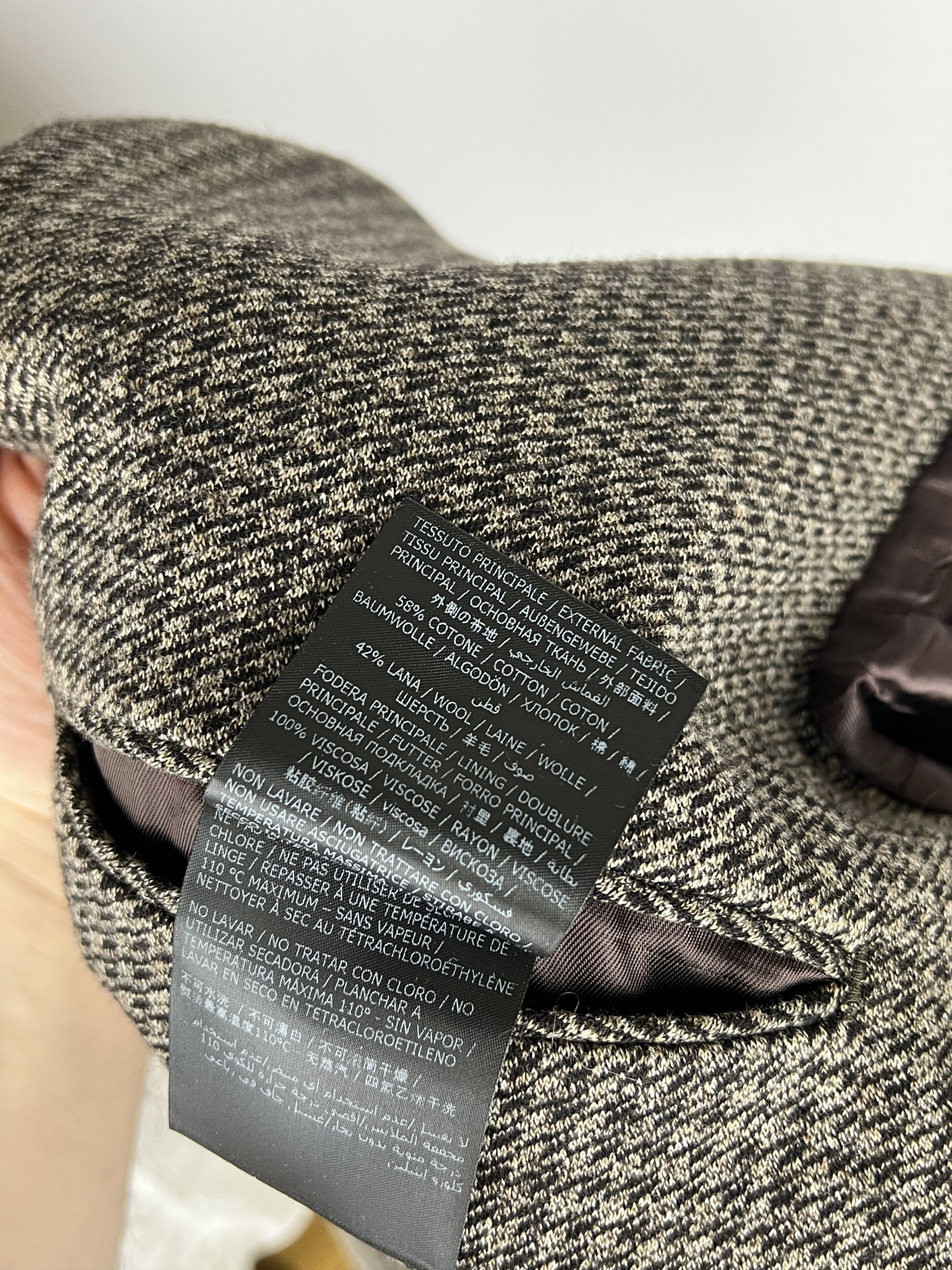 Boggi Milano Houndstooth Soft Jersey Wool\Cotton Sport Coat Size 38R - 11 Thumbnail