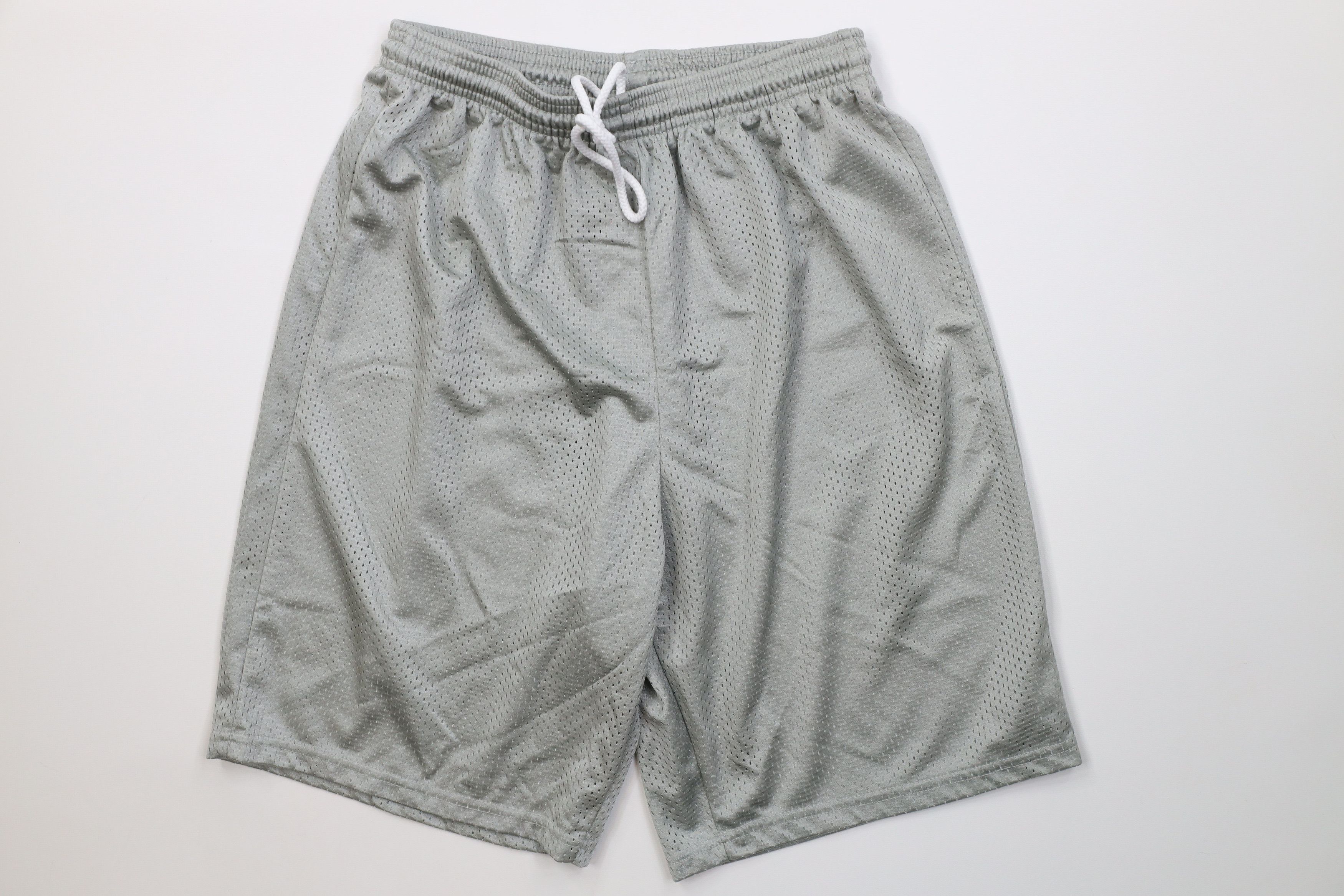 Vintage Vintage 90s Y2K Streetwear Basketball Shorts Training Silver Size US 32 / EU 48 - 1 Thumbnail