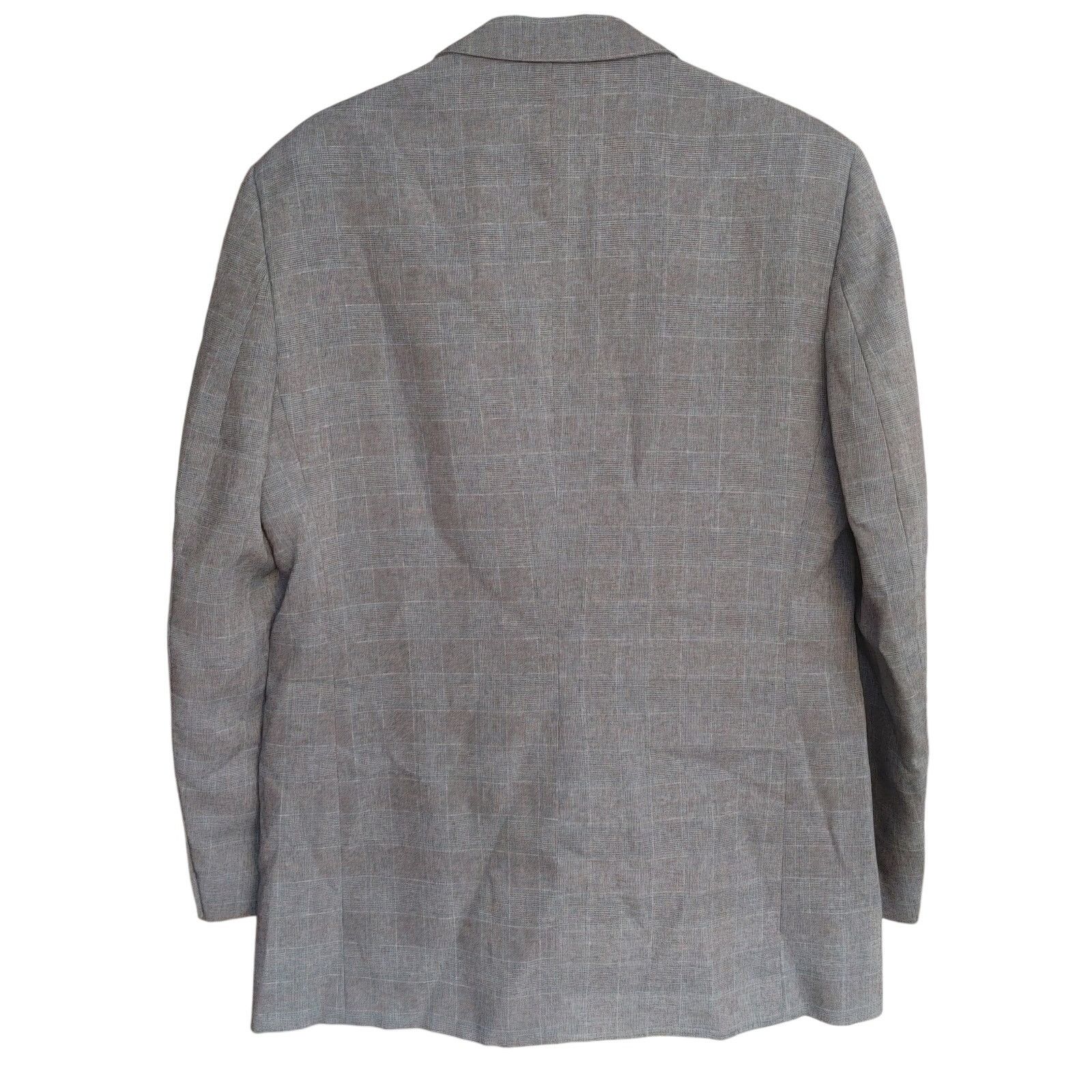 Haggar Haggar Women's 46L Gray Check Plaid 2 Button Blazer Jacket Size L / US 10 / IT 46 - 2 Thumbnail