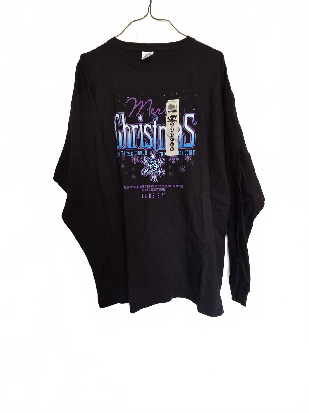 Other Womens XL Black Luke 2:11 Long Sleeve Cotton Christmas Shirt Size XL / US 12-14 / IT 48-50 - 2 Thumbnail