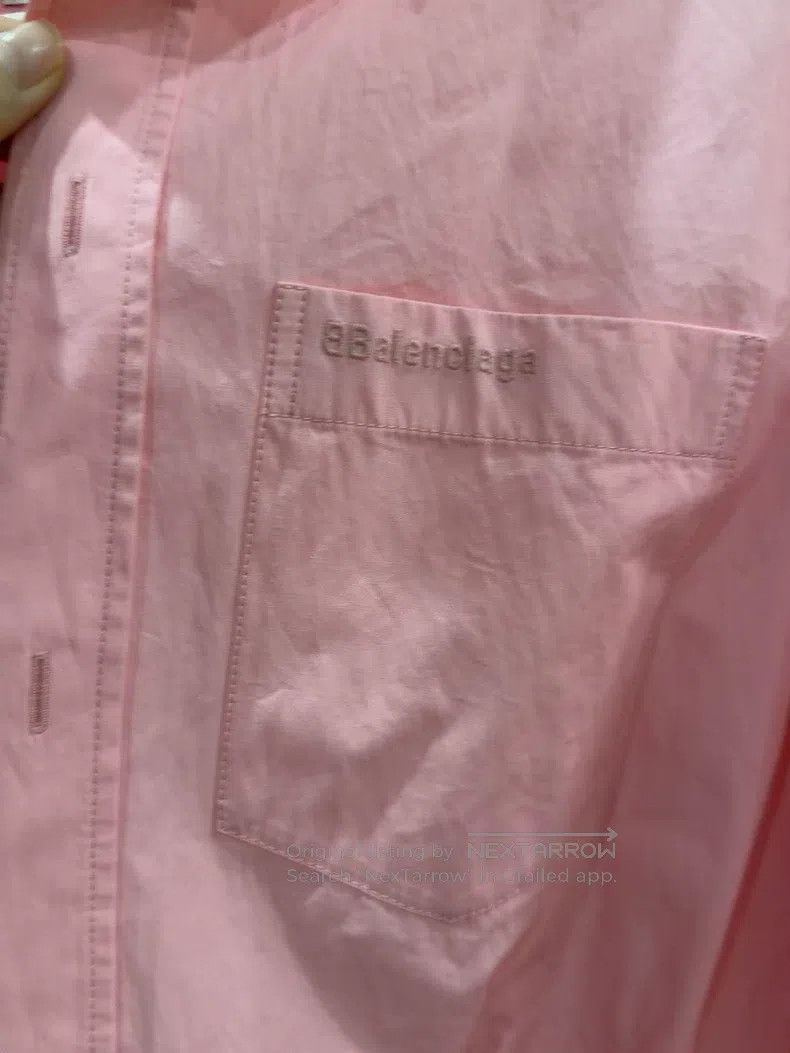 Balenciaga Balenciaga Pink Open Sleeve Shirt, Size 36 Size XS / US 0-2 / IT 36-38 - 3 Thumbnail