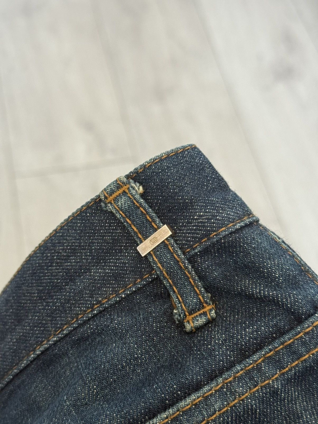 Dior DIOR HOMME HEDI SLIMANE WASHED RAW INDYGO NAVY DENIM JEANS Size US 29 - 10 Thumbnail