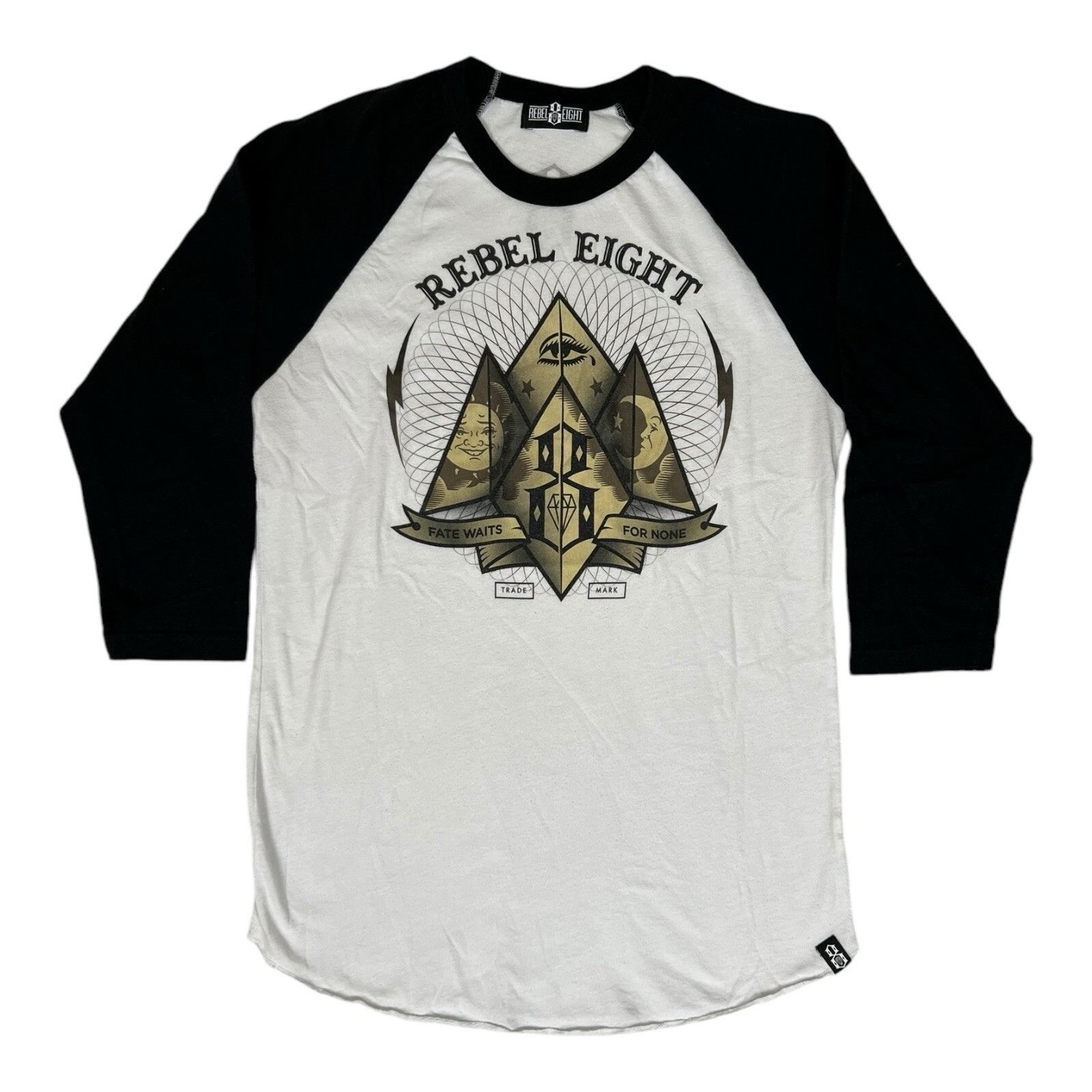 Rebel8 Vintage Rebel 8 Raglan Shirt Size Small 3/4 Sleeve Y2K Size US S / EU 44-46 / 1 - 1 Thumbnail
