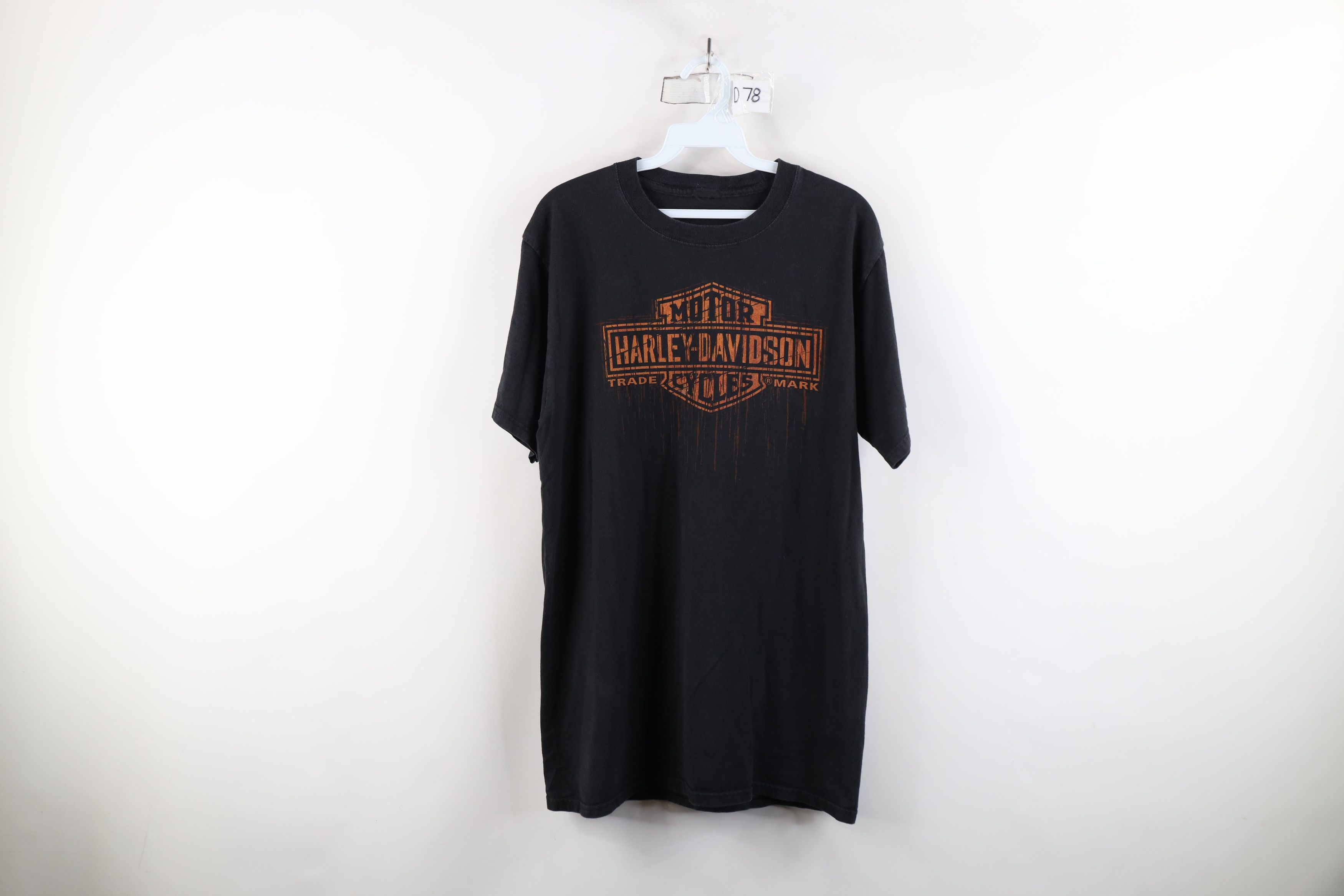 Harley Davidson × Vintage Vintage Y2K Harley Davidson Big Logo Drip T-Shirt Black Size US M / EU 48-50 / 2 - 1 Thumbnail