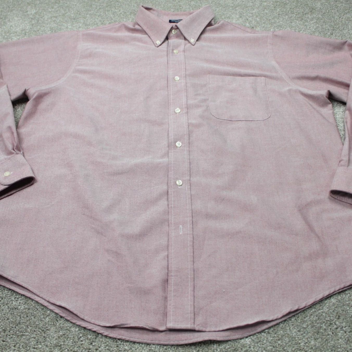 Croft & Barrow Croft & Barrow Shirt Mens 17 36 Red Wrinkle-Resistant Oxford L/S Cotton/Poly Dress Shirt Mens 17 36 Red + Button-Down Collar Long Sleeve Size US XL / EU 56 / 4 - 2 Thumbnail