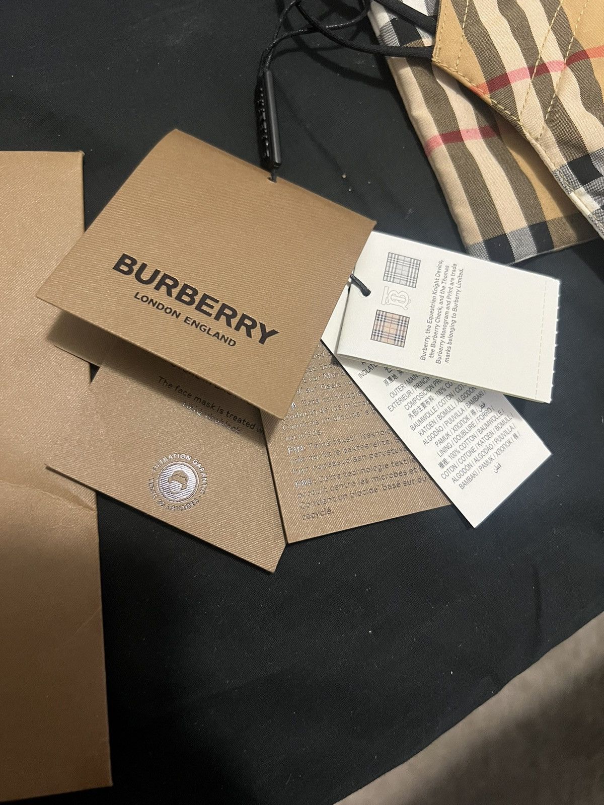 Burberry Burberry Original Face Mask Size ONE SIZE - 6 Thumbnail